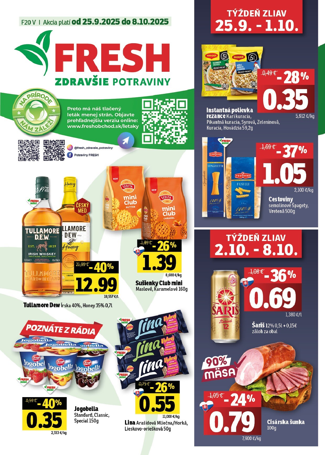 fresh - Leták Fresh - Východné Slovensko platný od 25.09. do 08.10.