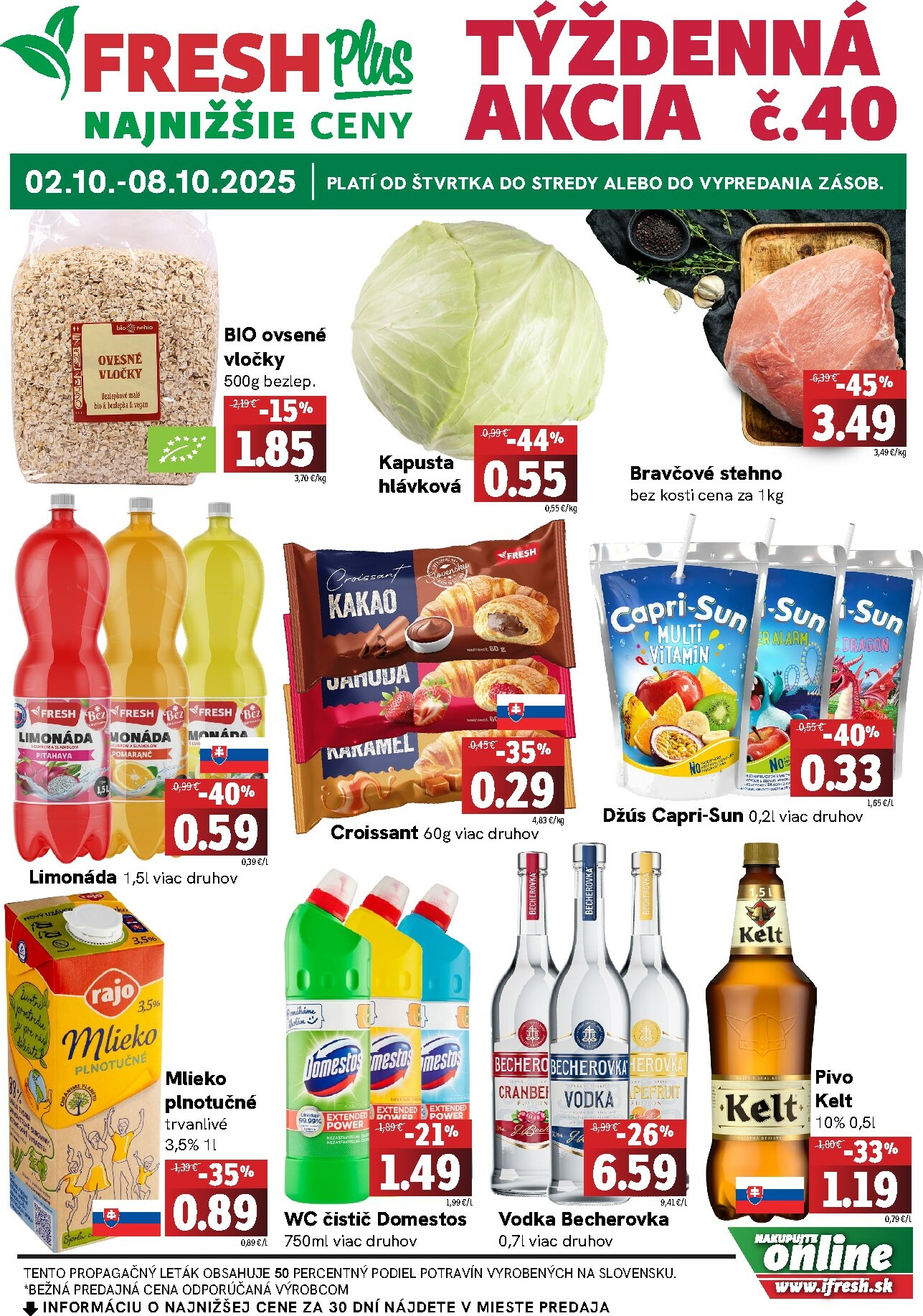 fresh - Leták Fresh Plus platný od 02.10. do 08.10. - page: 1