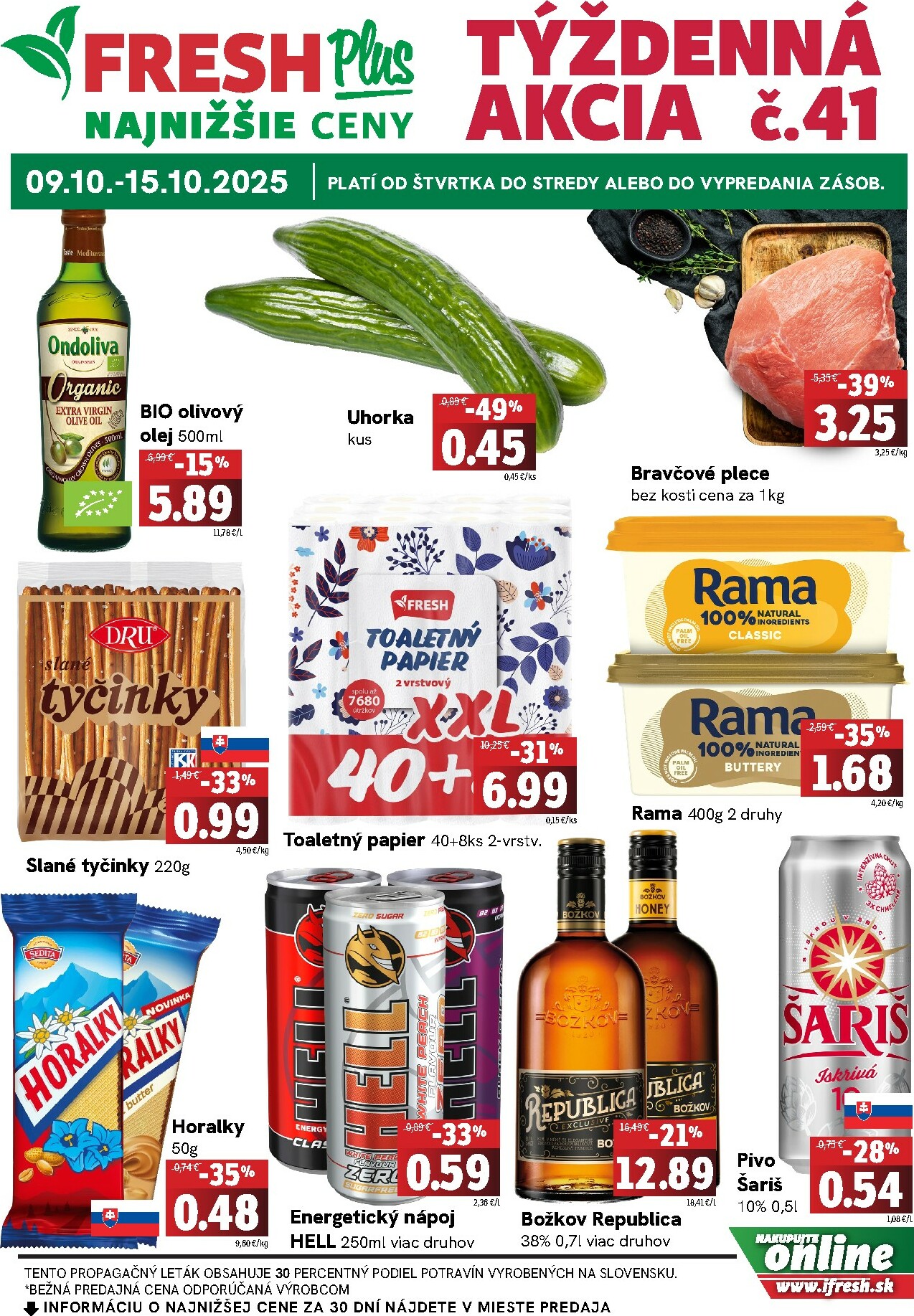 fresh - Leták Fresh Plus platný od 09.10. do 15.10.