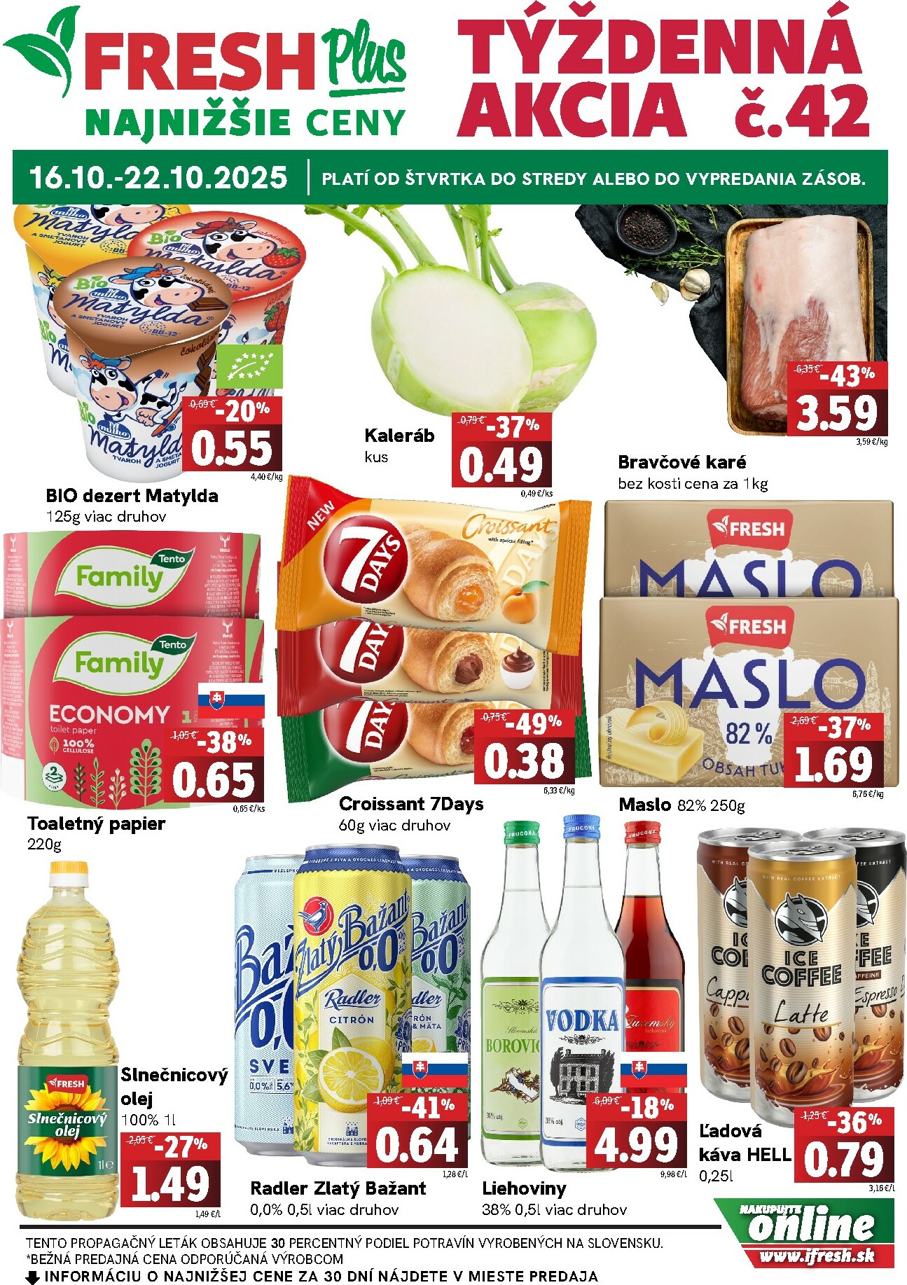fresh - Leták Fresh Plus platný od 16.10. do 22.10.