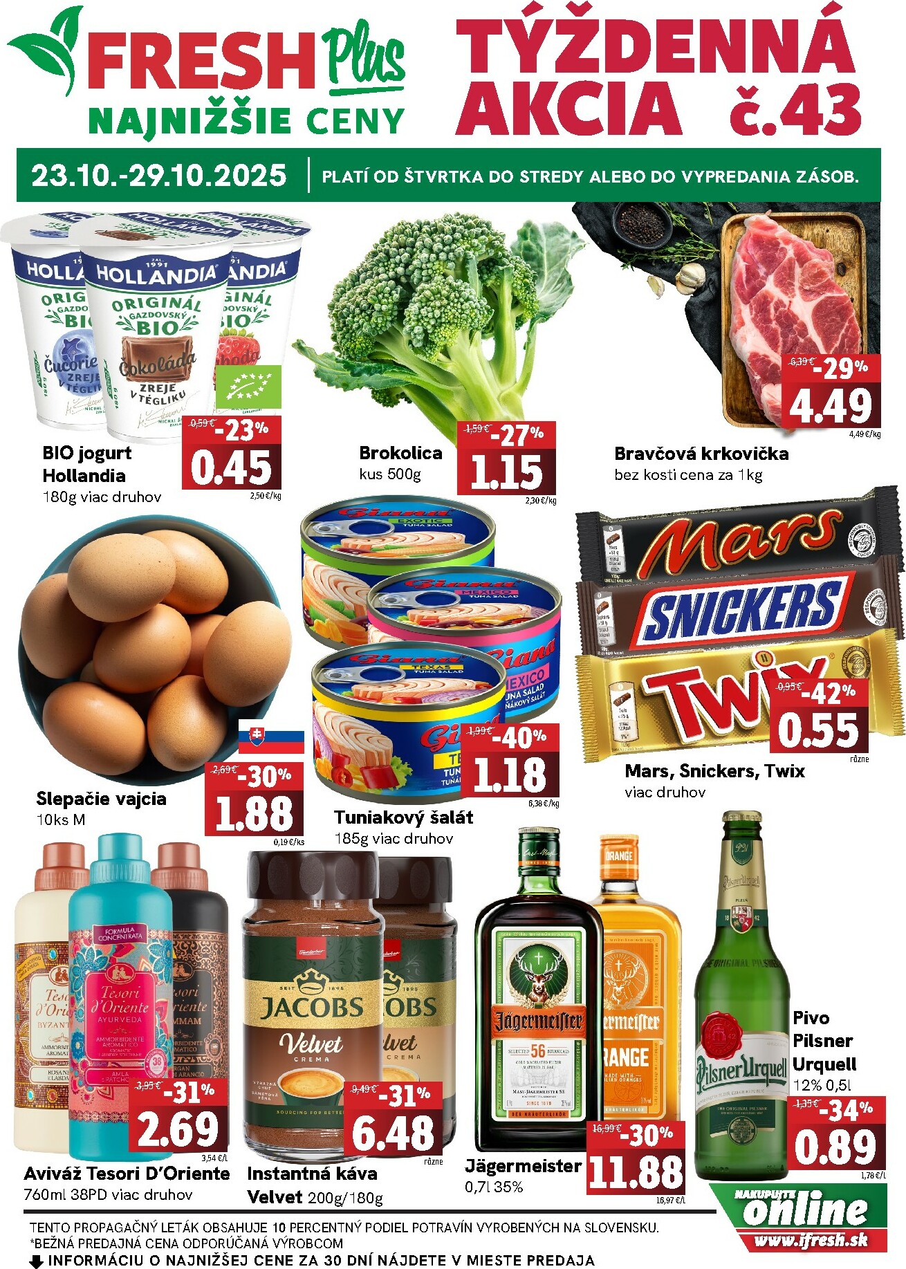 fresh - Leták Fresh Plus platný od 23.10. do 29.10.