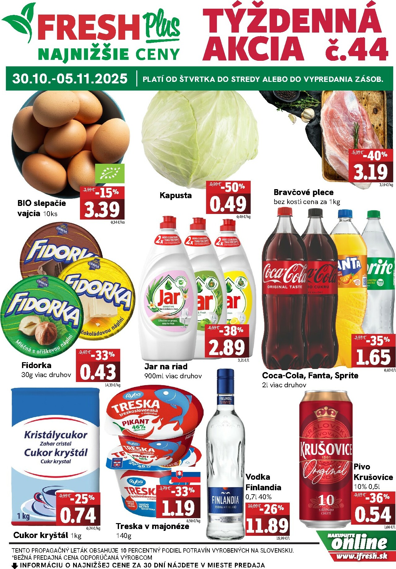 fresh - Leták Fresh Plus platný od 30.10. do 05.11.