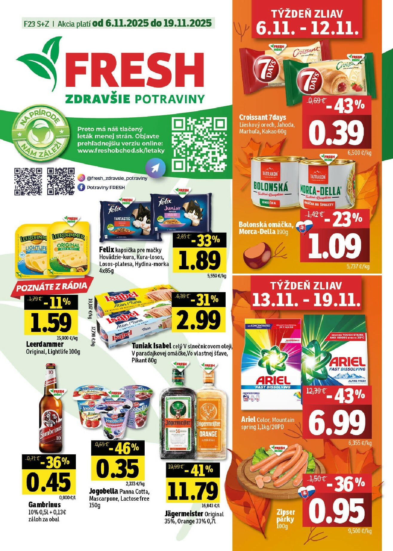 fresh - Leták Fresh - Stredné a západné Slovensko platný od 06.11. do 19.11.