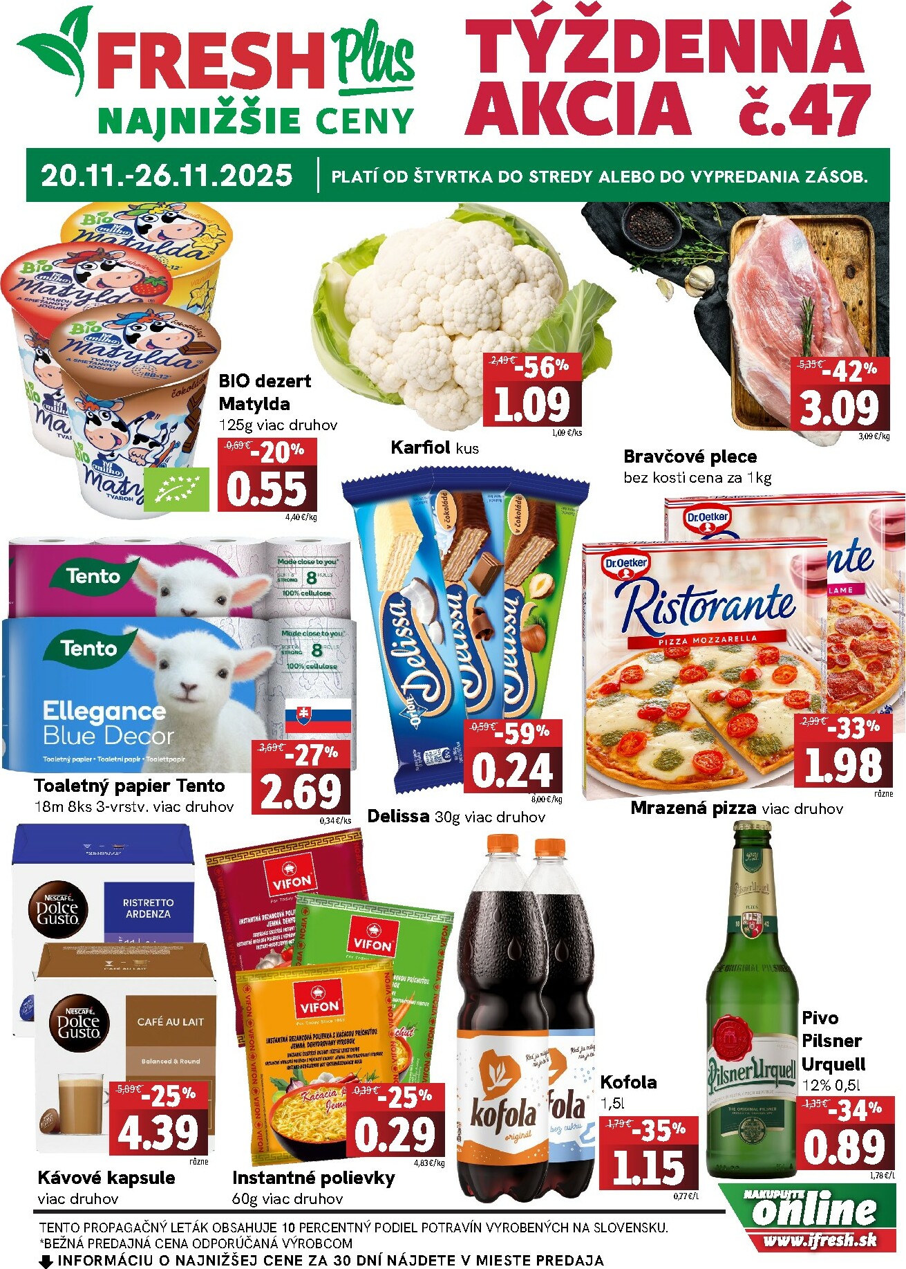fresh - Leták Fresh Plus platný od 20.11. do 26.11.