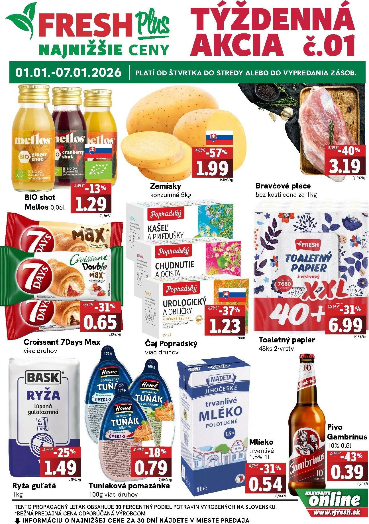 fresh - Leták Fresh Plus platný od 01.01. do 07.01.