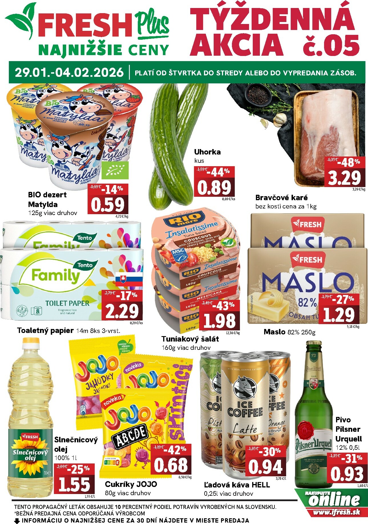 fresh - Leták Fresh Plus platný od 29.01. do 04.02. - page: 1