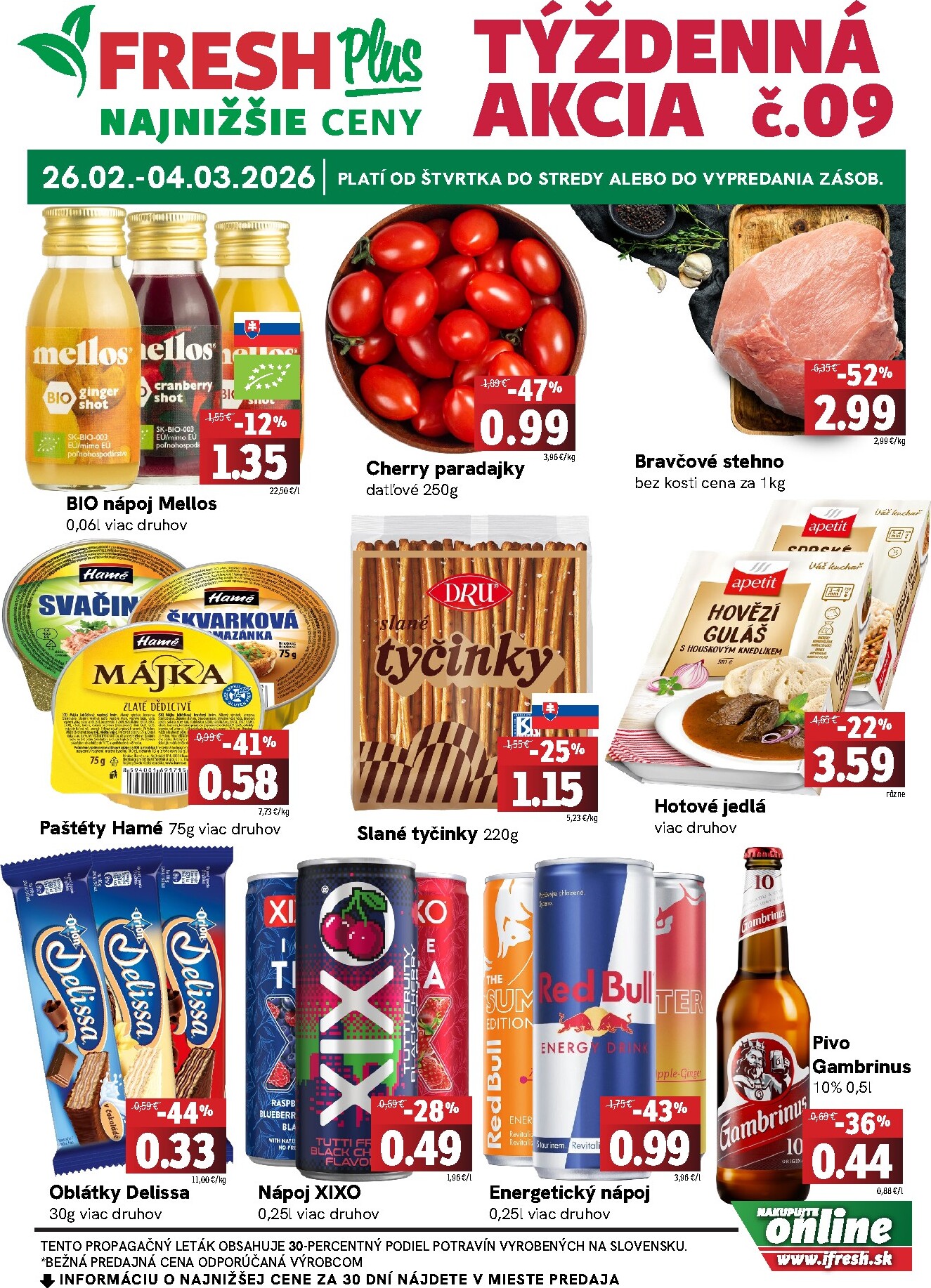 fresh - Leták Fresh Plus platný od 26.02.2026 do 04.03.2026