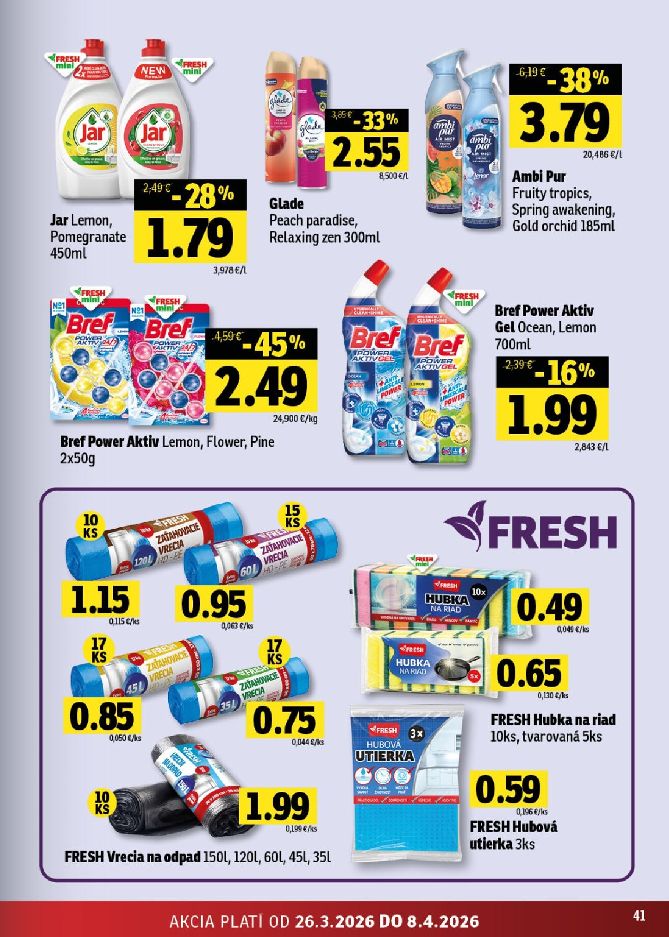 fresh - Leták Fresh - Stredné a západné Slovensko platný od 26.03.2026 do 08.04.2026 - page: 41