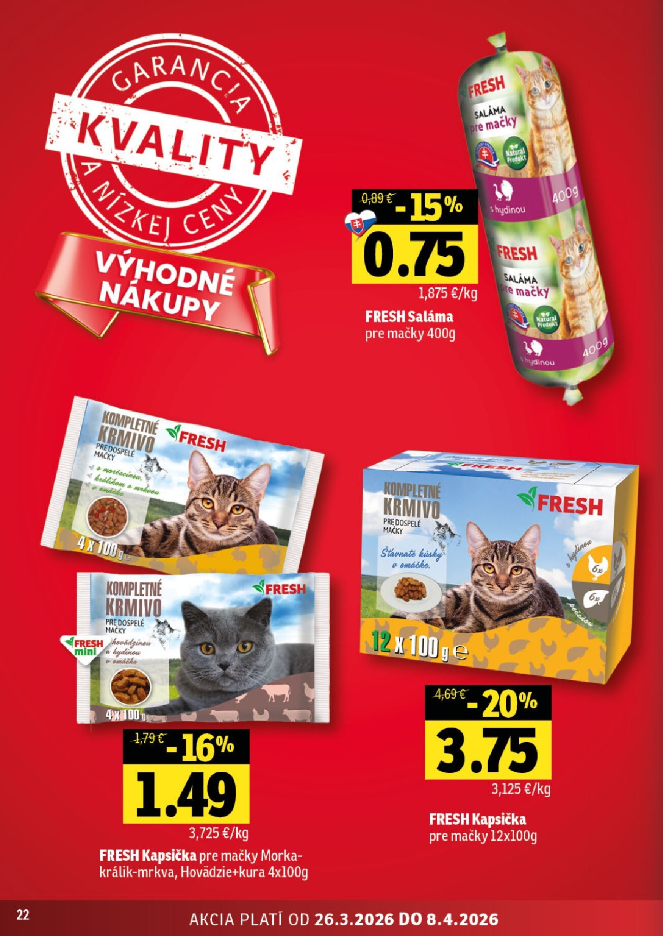 fresh - Leták Fresh - Východné Slovensko platný od 26.03.2026 do 08.04.2026 - page: 22