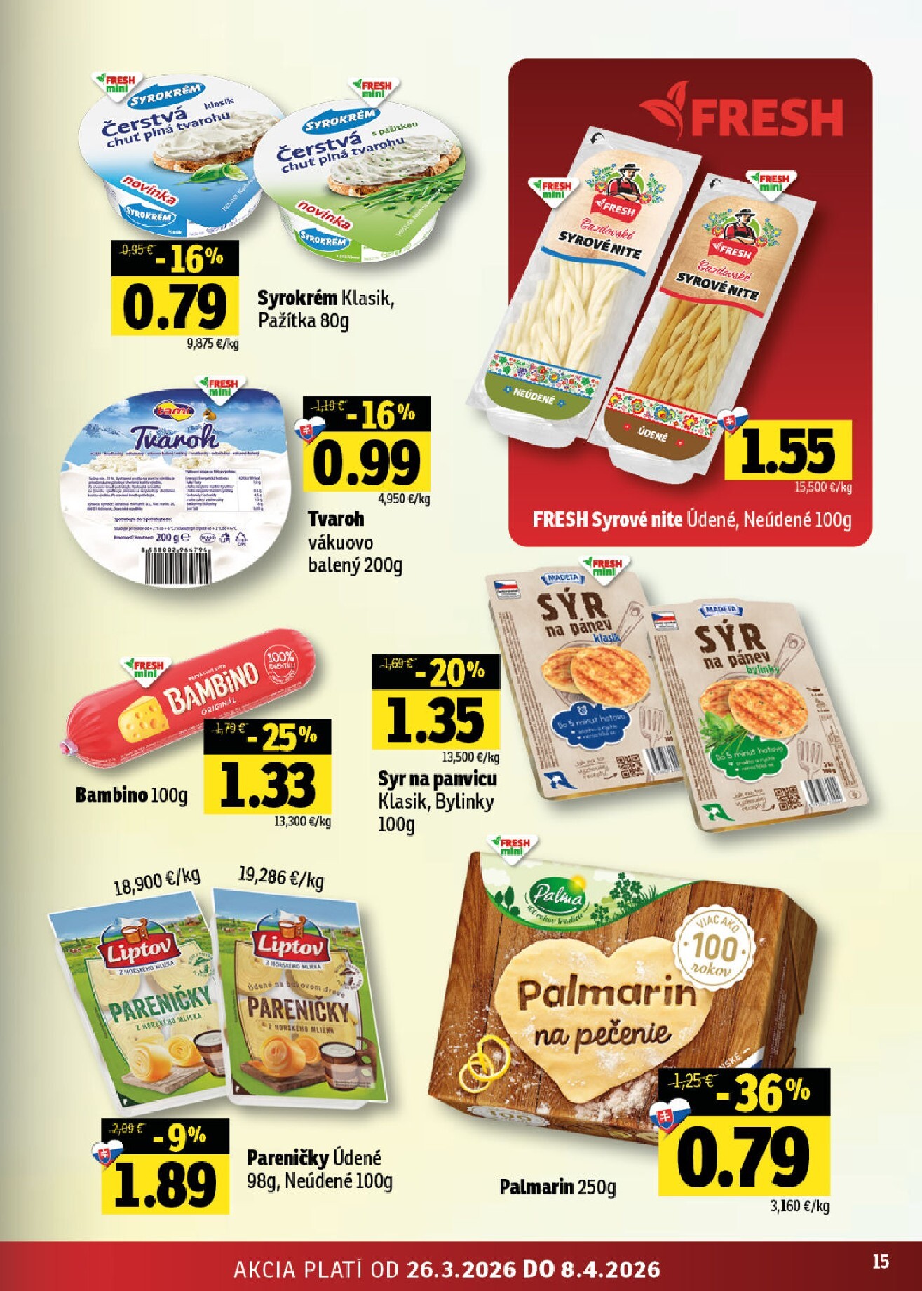 fresh - Leták Fresh - Východné Slovensko platný od 26.03.2026 do 08.04.2026 - page: 15