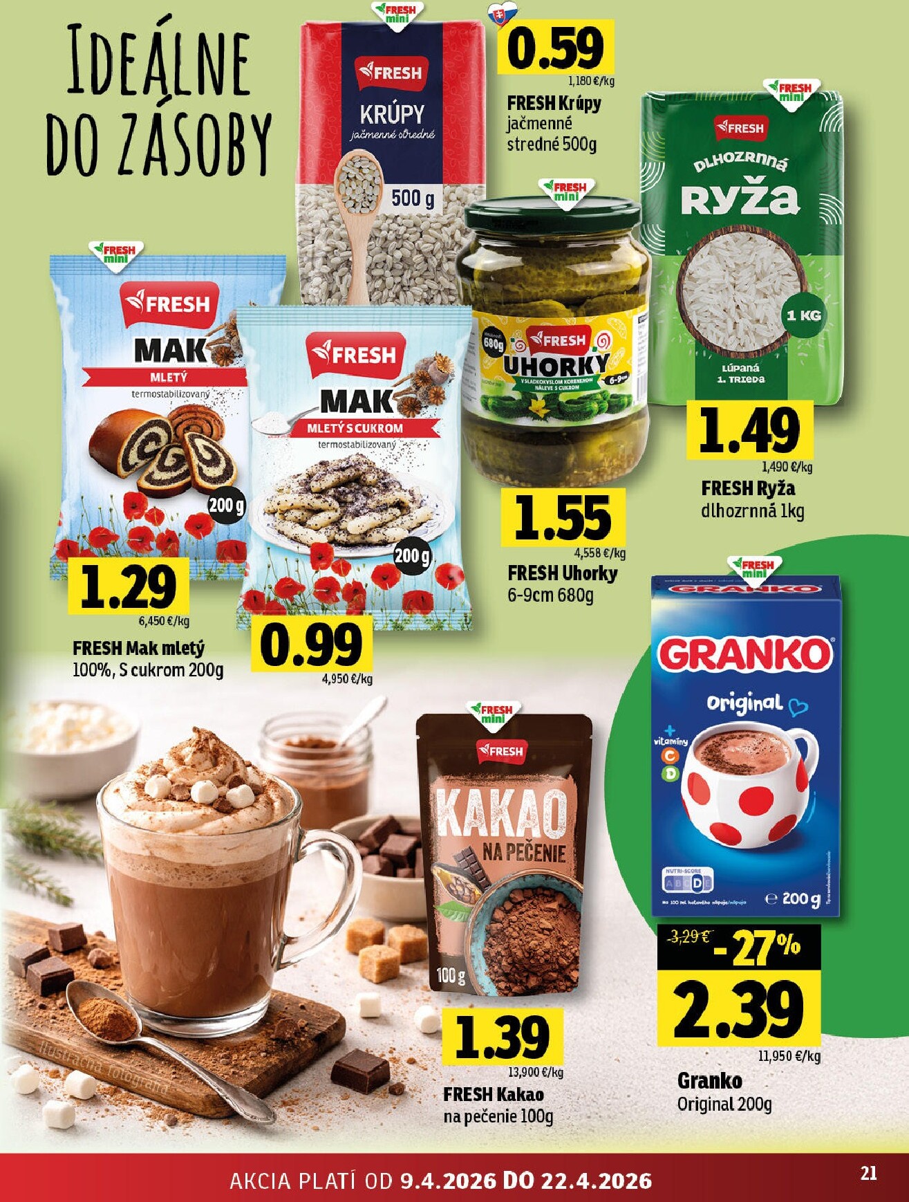 fresh - Nový leták Fresh - Východné Slovensko platný od štvrtka, 09.04.2026 do stredy, 22.04.2026 - page: 21