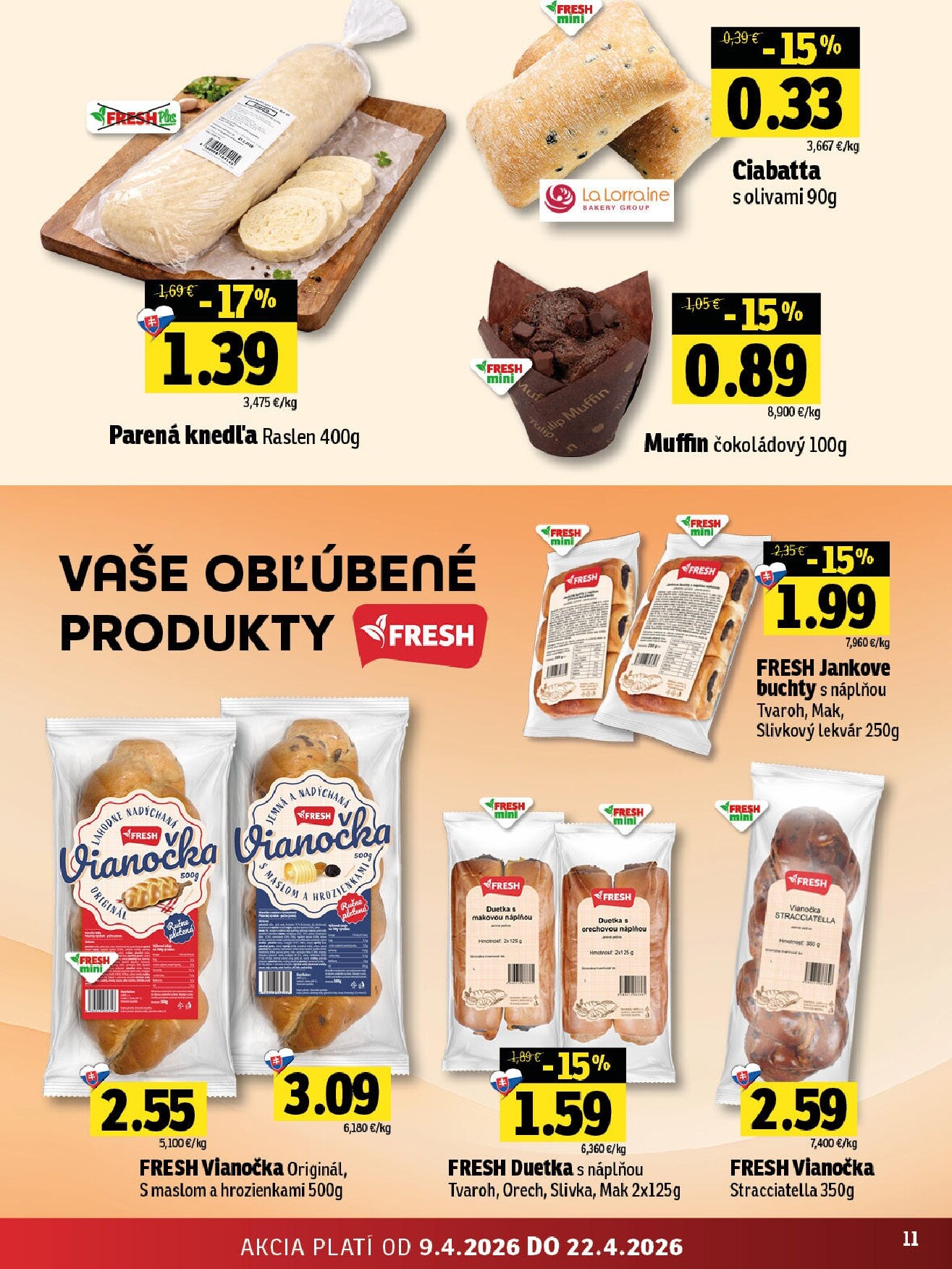 fresh - Nový leták Fresh - Východné Slovensko platný od štvrtka, 09.04.2026 do stredy, 22.04.2026 - page: 11