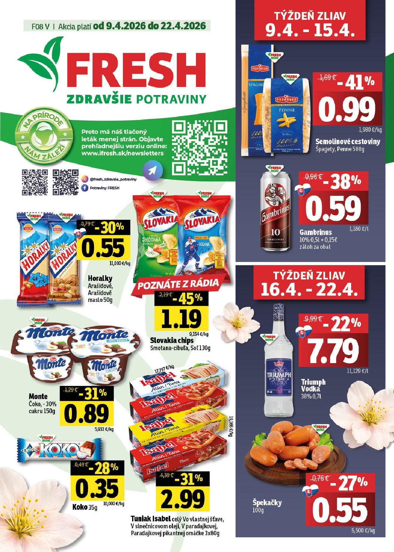 fresh - Nový leták Fresh - Východné Slovensko platný od štvrtka, 09.04.2026 do stredy, 22.04.2026