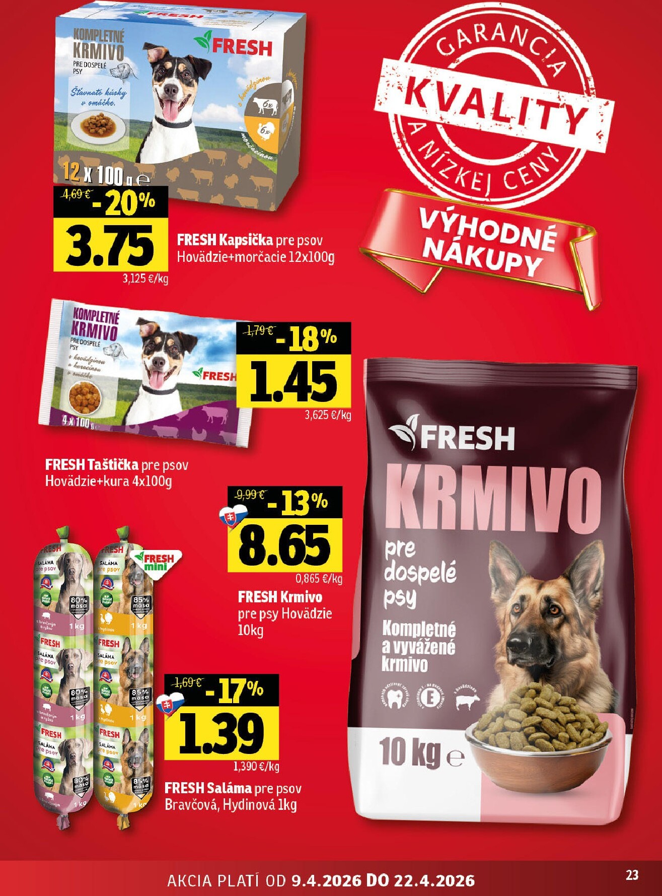 fresh - Nový leták Fresh - Východné Slovensko platný od štvrtka, 09.04.2026 do stredy, 22.04.2026 - page: 23