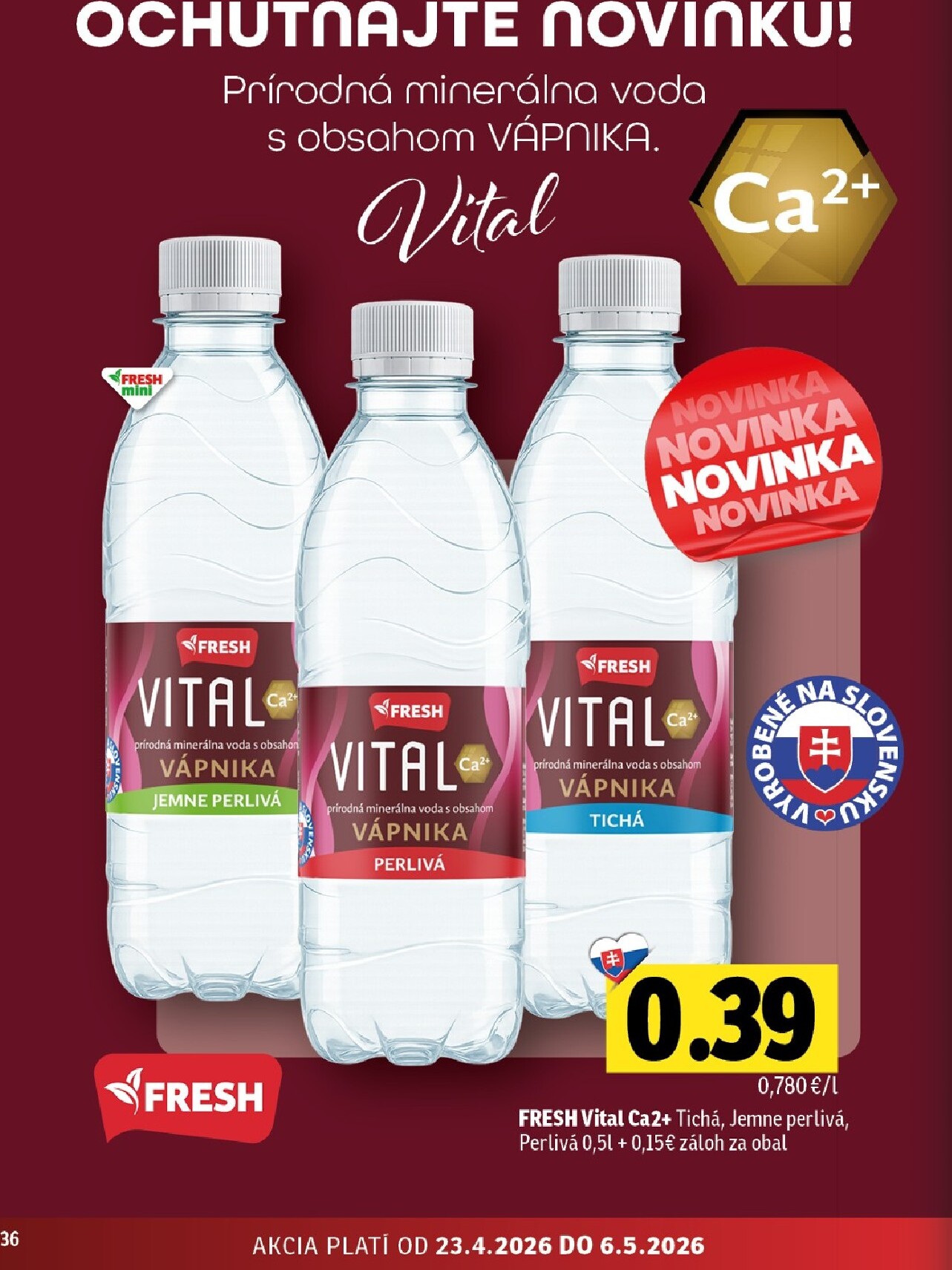 fresh - Nový leták Fresh - Stredné a západné Slovensko od štvrtka, 23.04.2026 do stredy, 06.05.2026 - page: 36