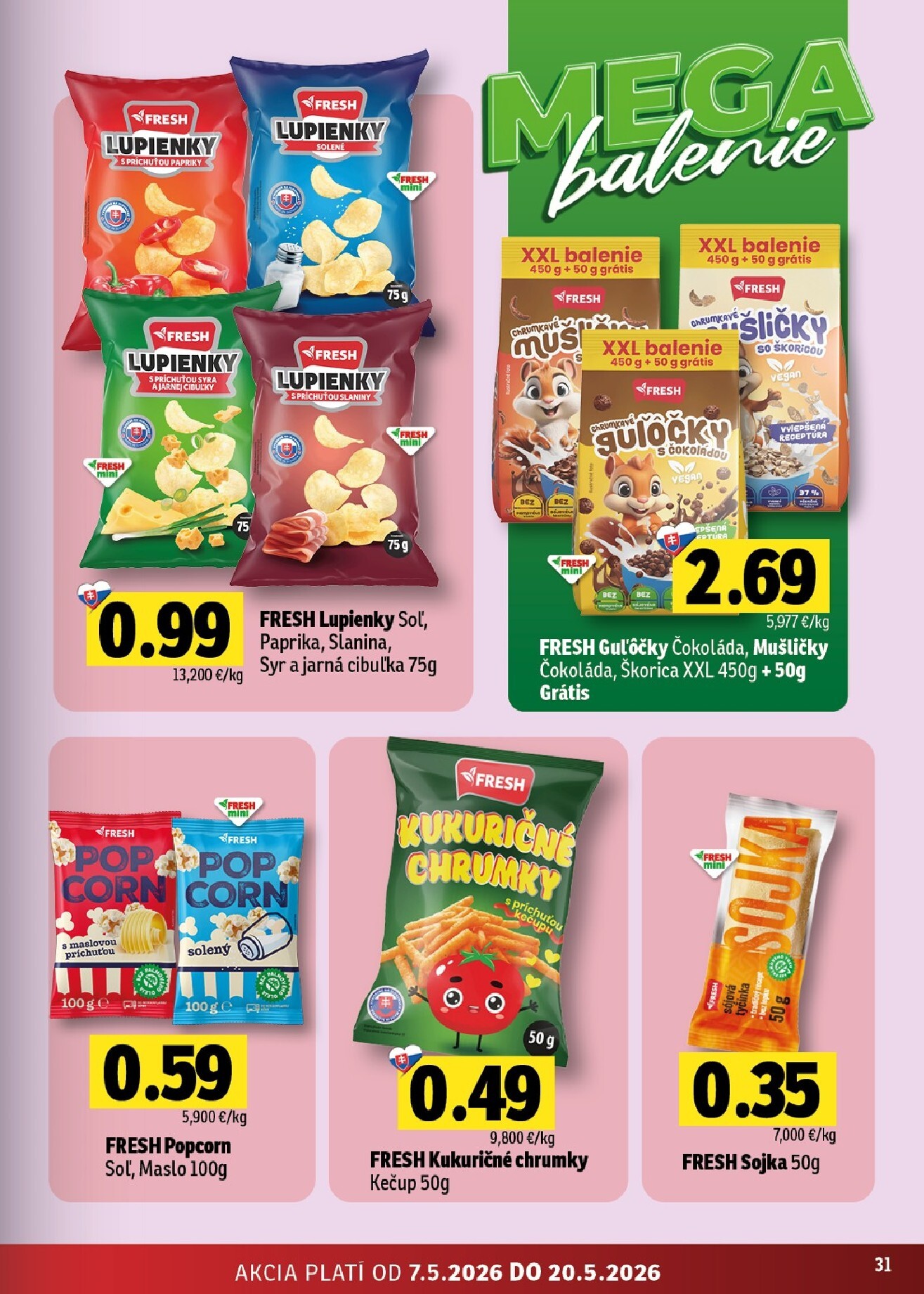fresh - Nový leták Fresh - Východné Slovensko od štvrtka, 07.05.2026 do stredy, 20.05.2026 - page: 31
