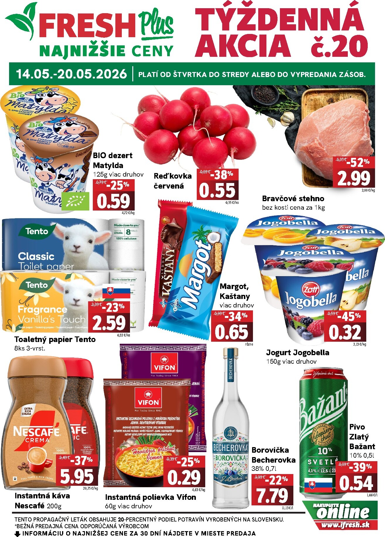 fresh - Nový leták Fresh - Plus od štvrtka, 14.05.2026 do stredy, 20.05.2026 - page: 1