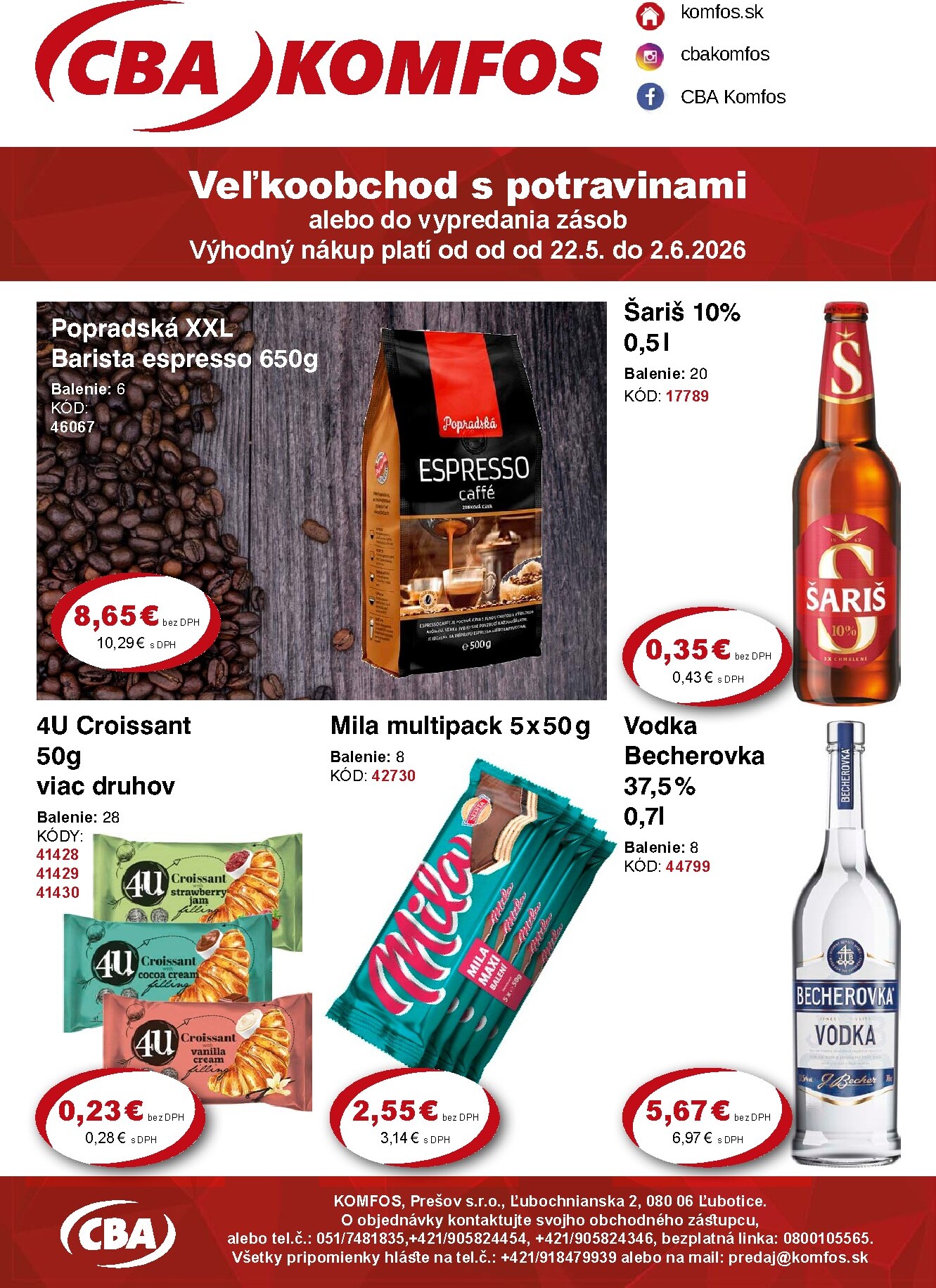 cba - Nový CBA - Veľkoobchod leták od piatku, 22.05.2026 do utorka, 02.06.2026