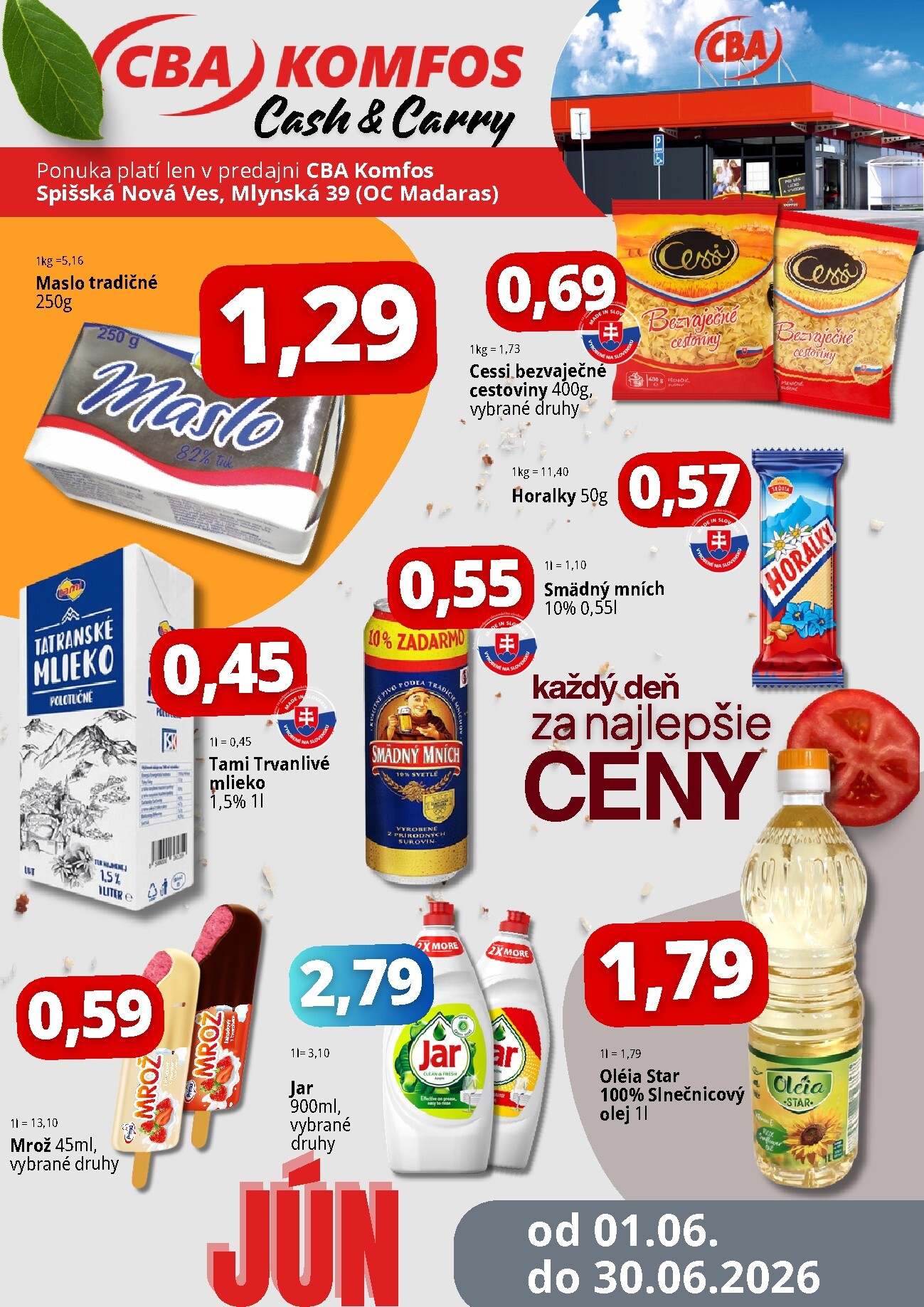 cba - Nový CBA - Super ceny Cash&Carry - Spišská Nová Ves - aktuálny leták - Gastrocash leták od pondelka, 01.06.2026 do utorka, 30.06.2026