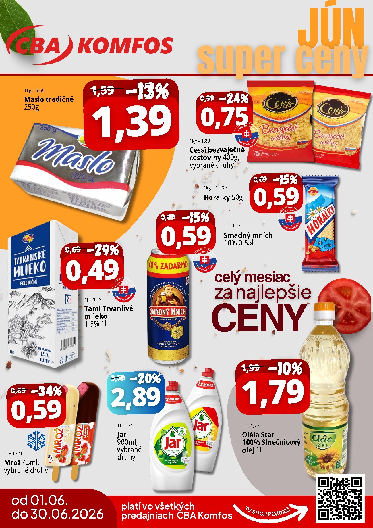 cba - Nový CBA - Super ceny maloobchod leták od pondelka, 01.06.2026 do utorka, 30.06.2026