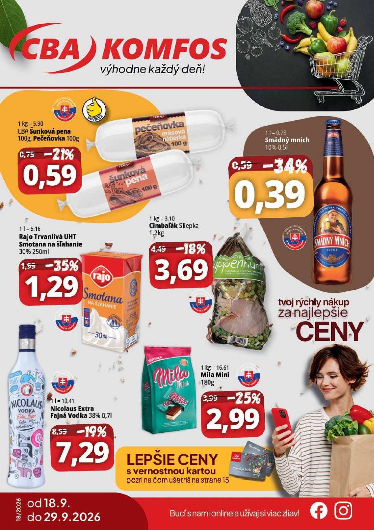 cba - Nový CBA - Komfos leták od piatku, 18.09.2026 do utorka, 29.09.2026