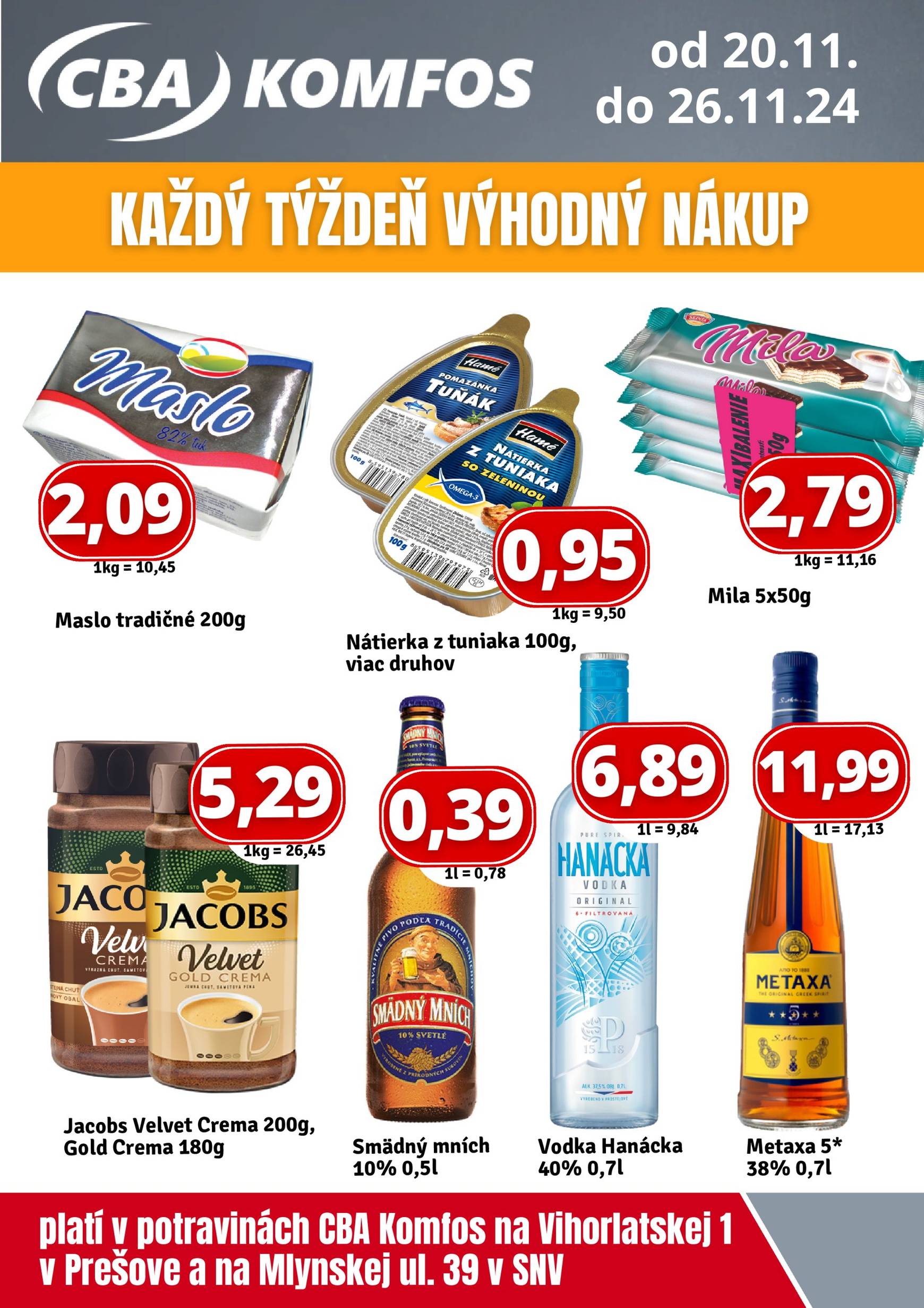 cba - CBA - Týždenná akcia leták platný od 20.11. - 26.11.