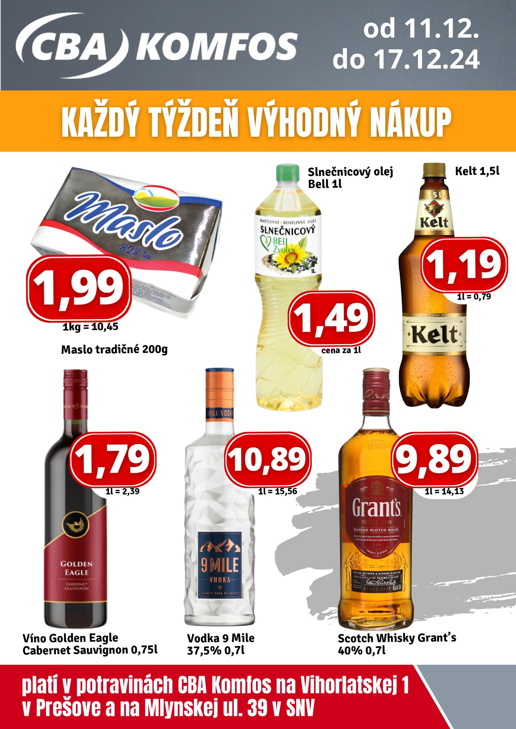 cba - CBA - Týždenná akcia leták platný od 11.12. - 17.12.