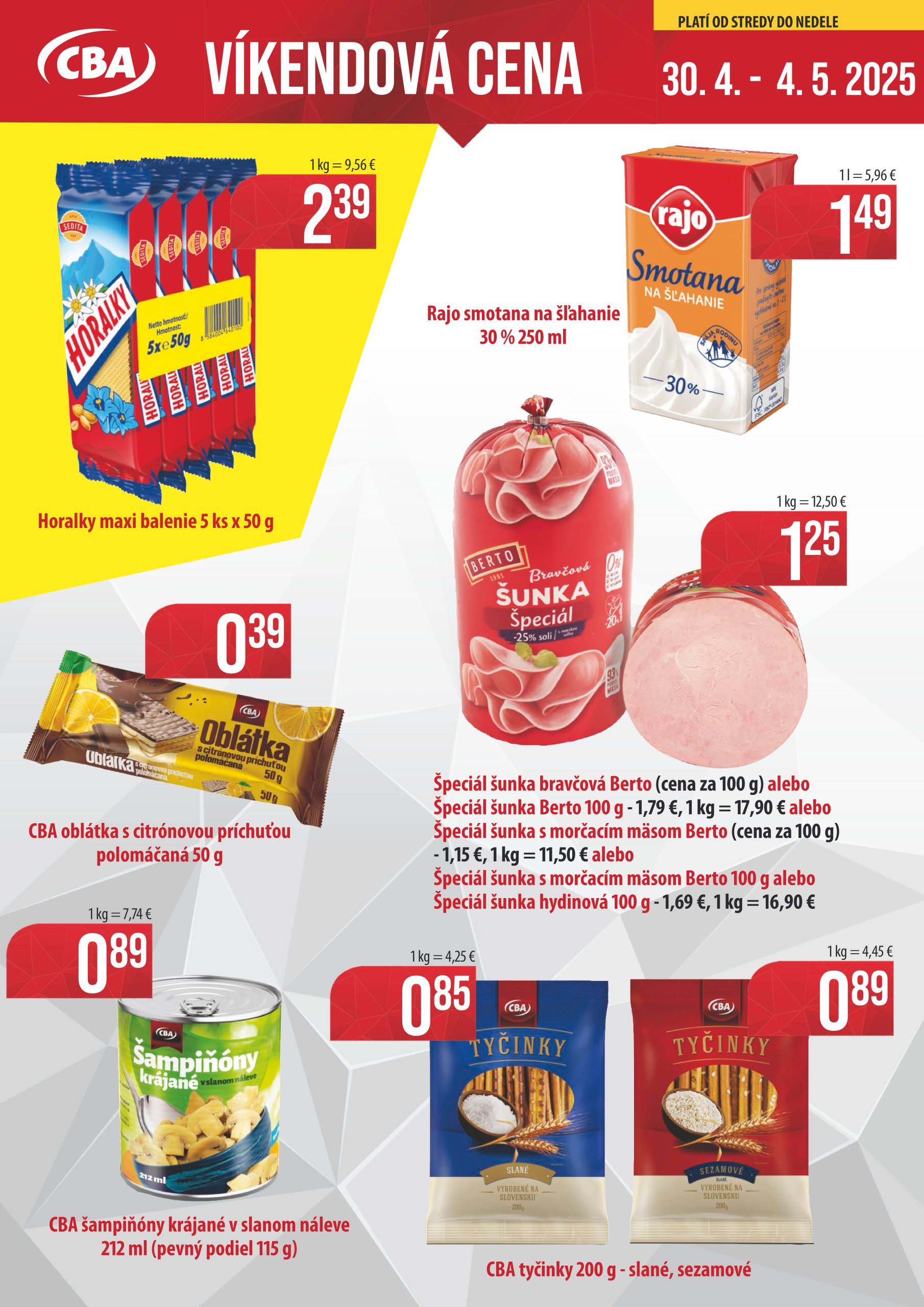 cba - CBA - Víkendová cena leták platný od 30.04. - 04.05.