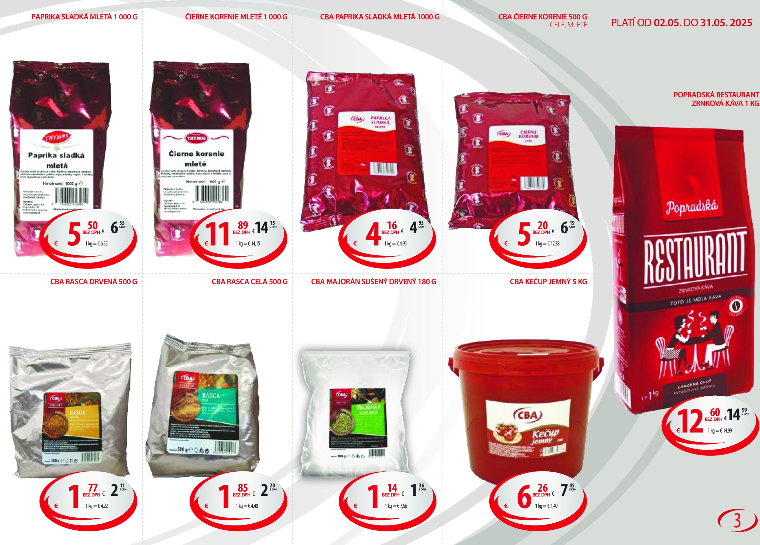 cba - CBA - Horeca a gastro pre veľkoobchodných partnerov leták platný od 02.05. - 31.05. - page: 3