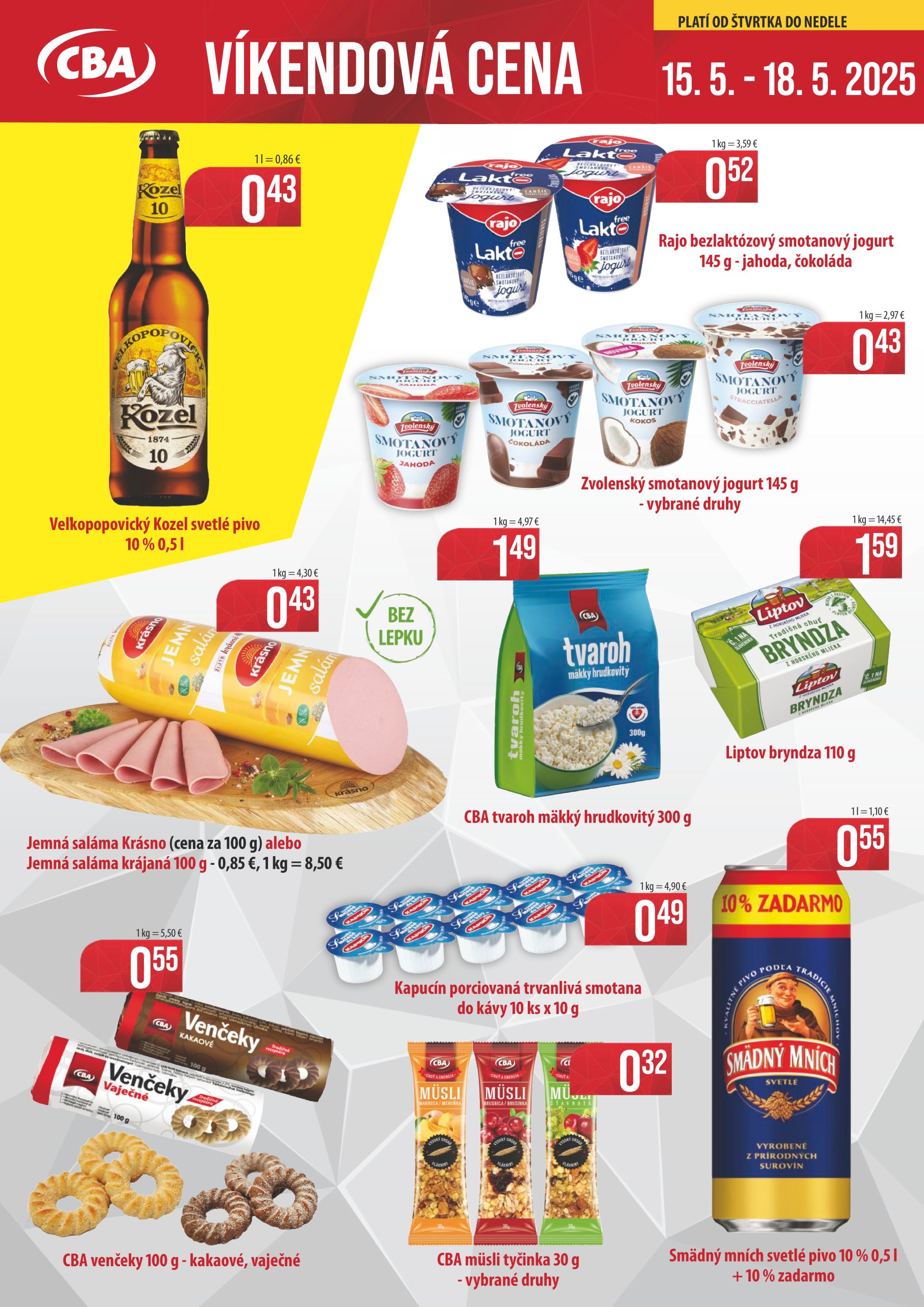 cba - CBA - Víkendová cena leták platný od 15.05. - 18.05.