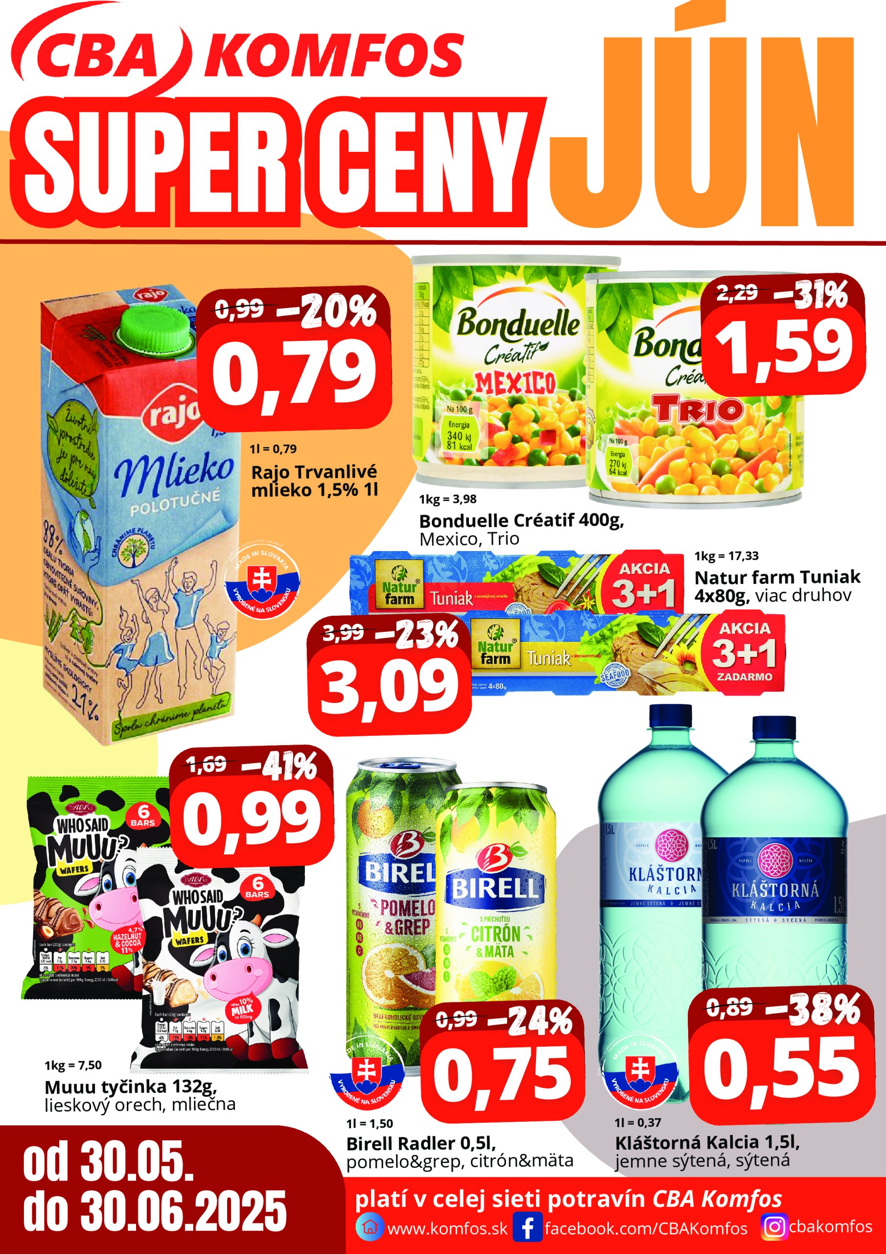 cba - CBA - Super ceny jún leták platný od 30.05. - 30.06.