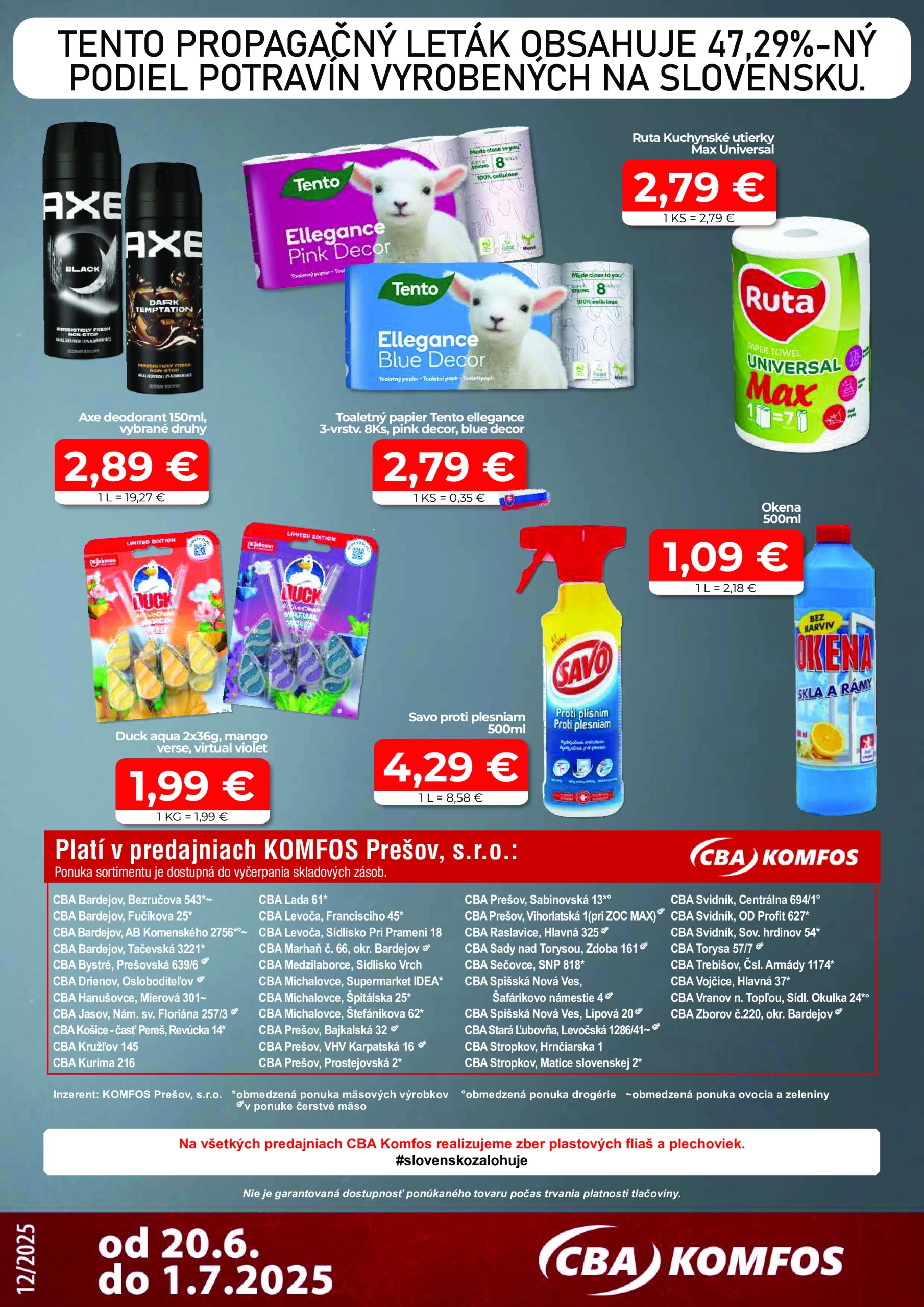 cba - Leták CBA - Komfos platný od 20.06. do 01.07. - page: 16