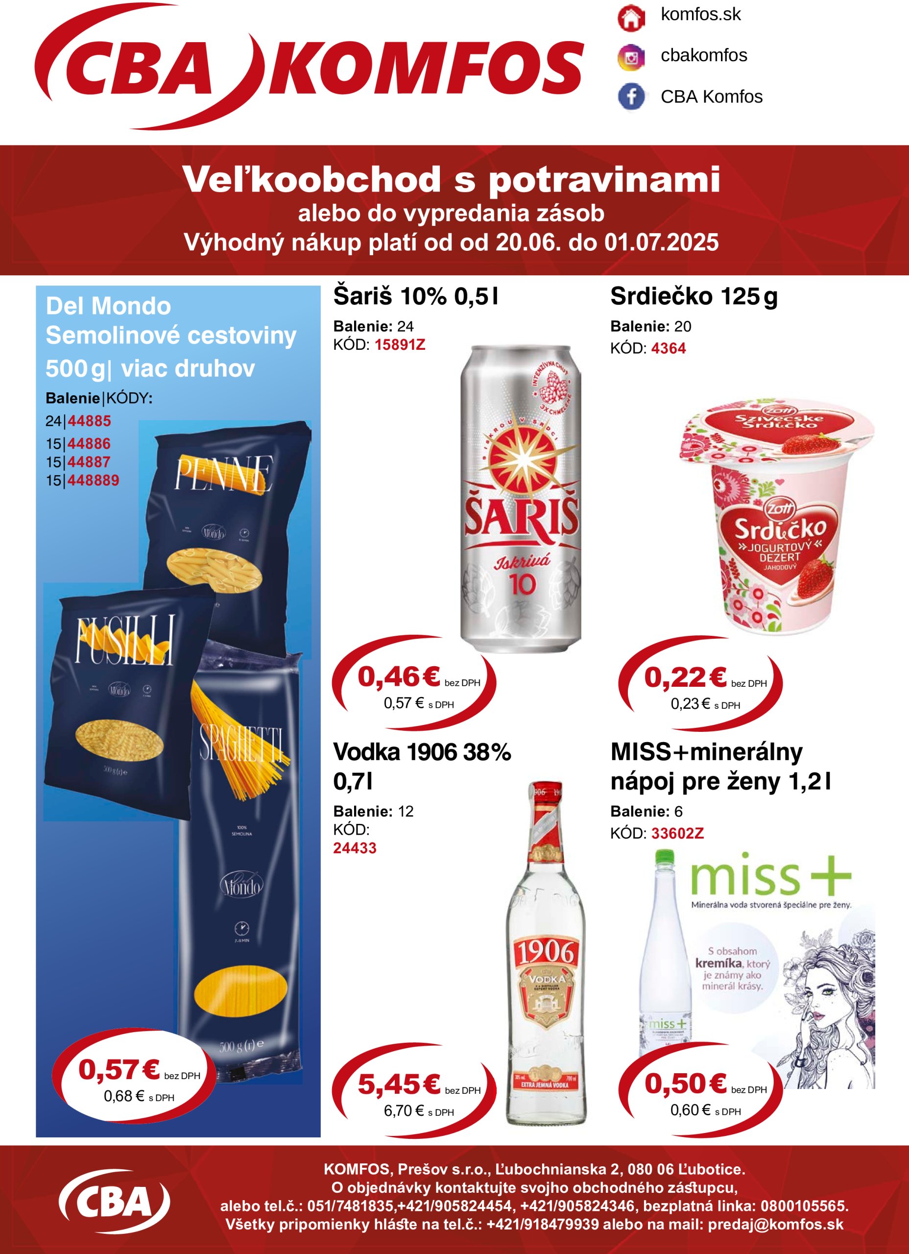 cba - Leták CBA - Veľkoobchod platný od 20.06. do 01.07.