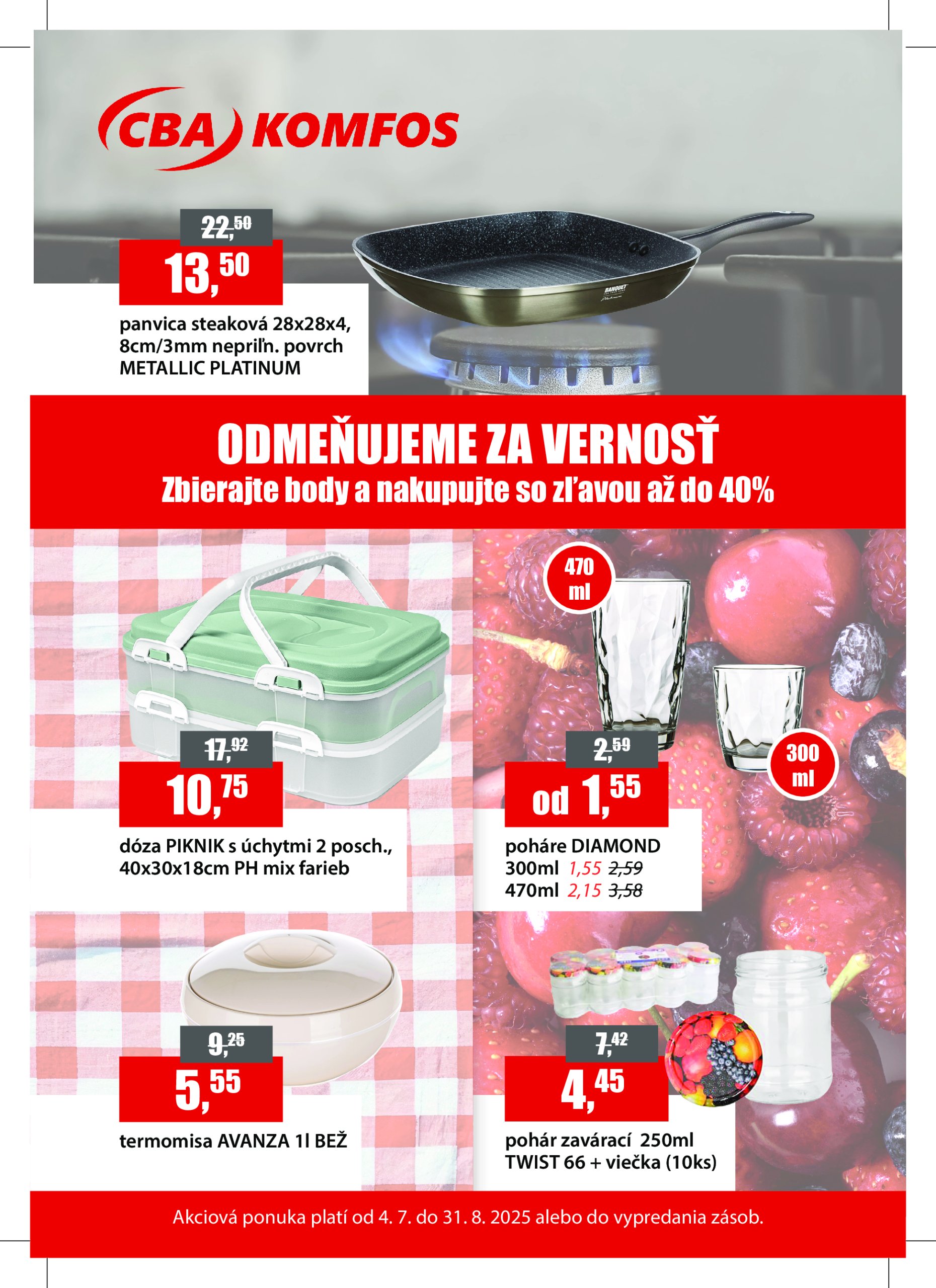 cba - Leták CBA - Odmeňujeme za vernosť platný od 04.07. do 31.08.