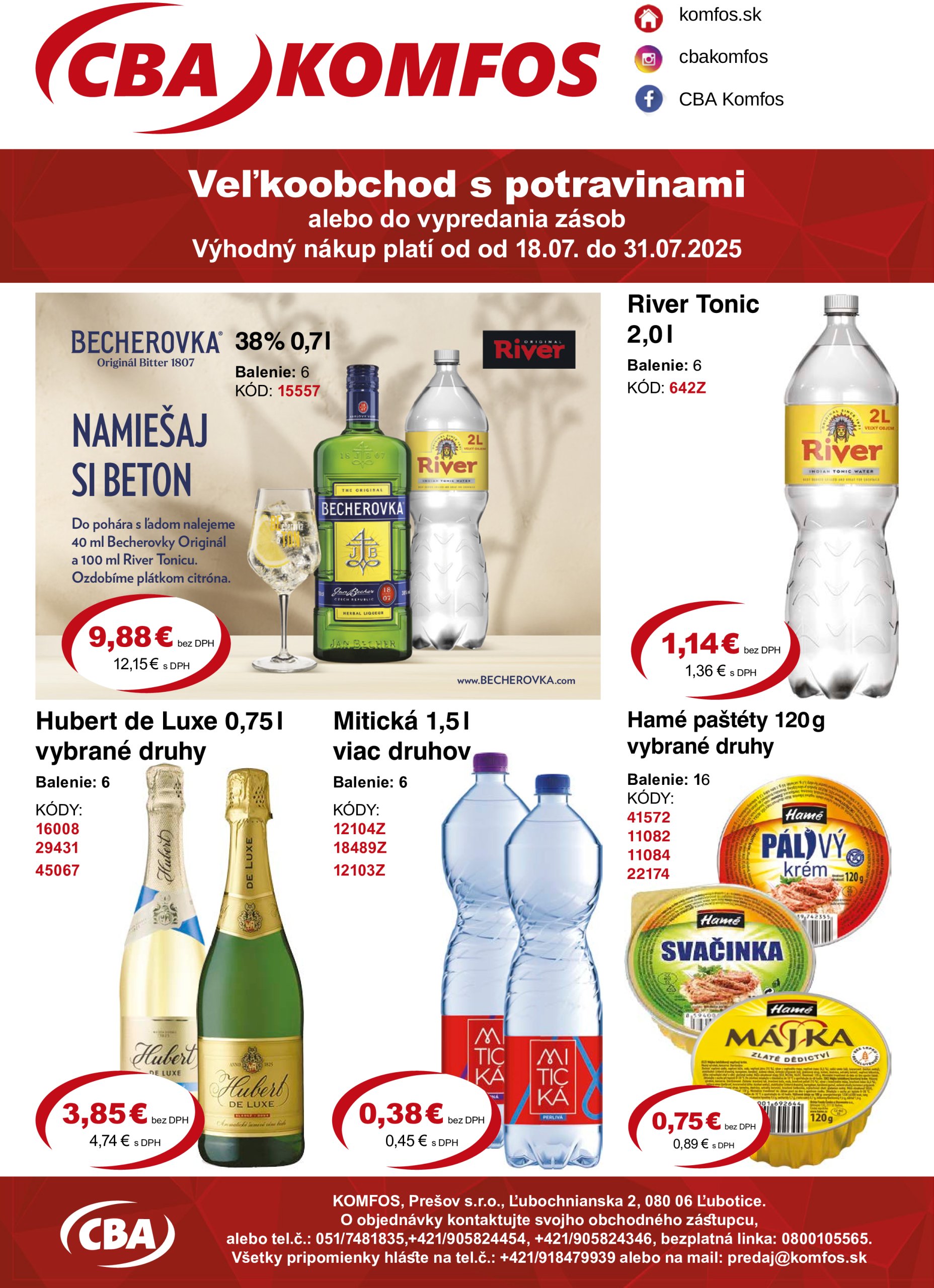 cba - Leták CBA - Veľkoobchod platný od 18.07. do 31.07.