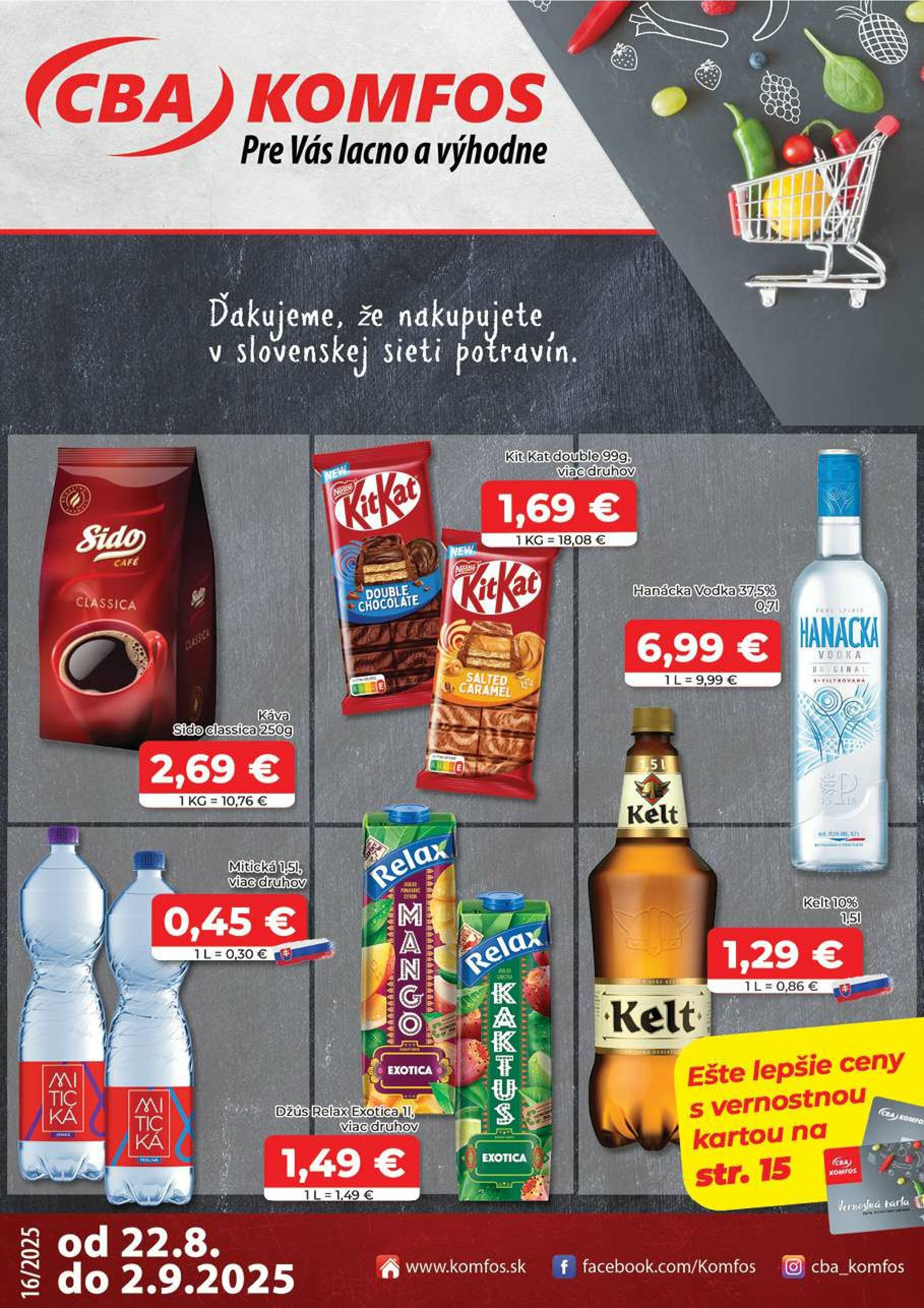 cba - Leták CBA - Komfos platný od 22.08. do 02.09. - page: 1