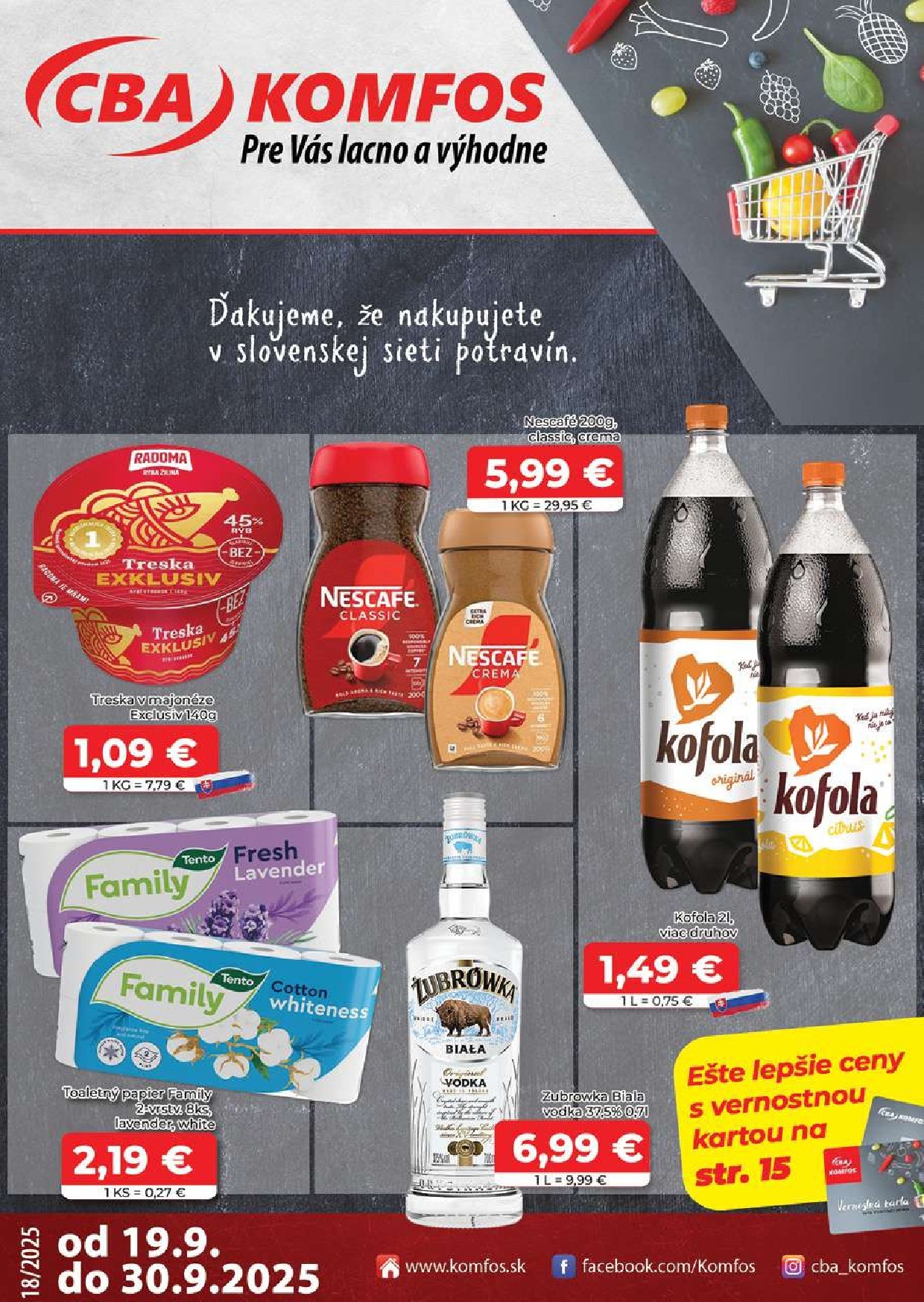 cba - Leták CBA - Komfos platný od 19.09. do 30.09.
