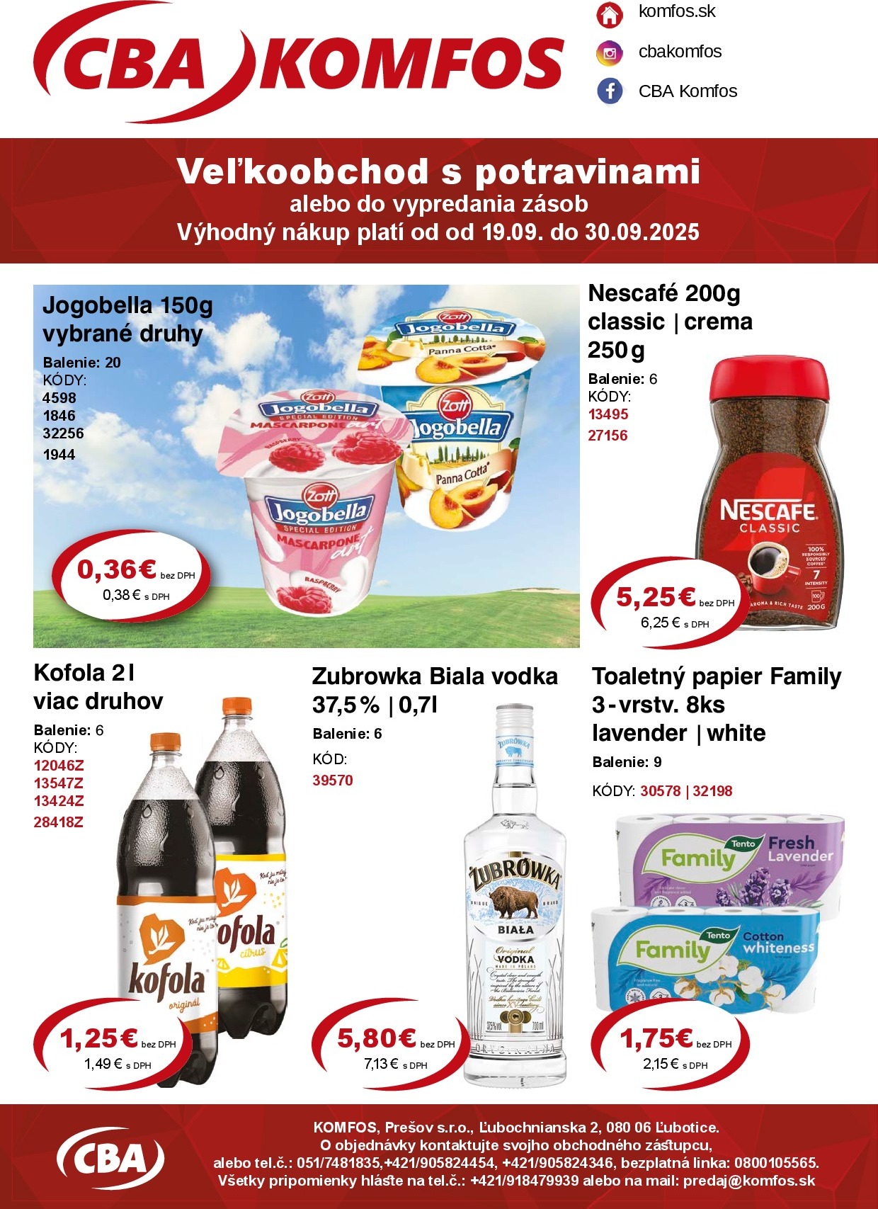 cba - Leták CBA - Veľkoobchod platný od 19.09. do 30.09.
