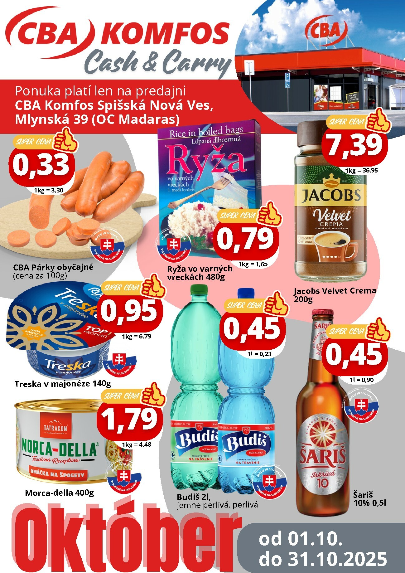 cba - Leták CBA - Gastrocash Spišská Nová Ves platný od 01.10. do 31.10.