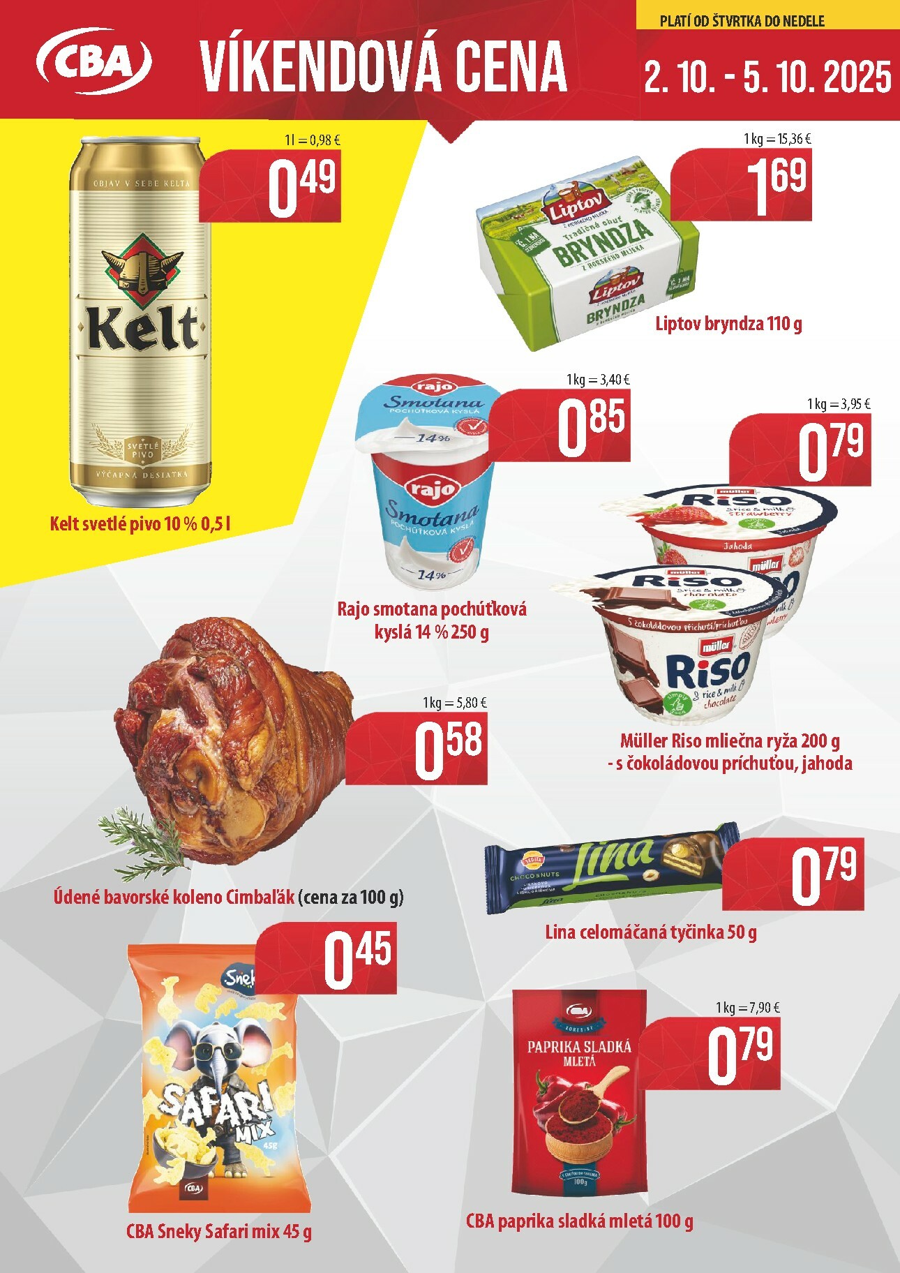 cba - Leták CBA - Víkendová cena platný od 02.10. do 05.10.