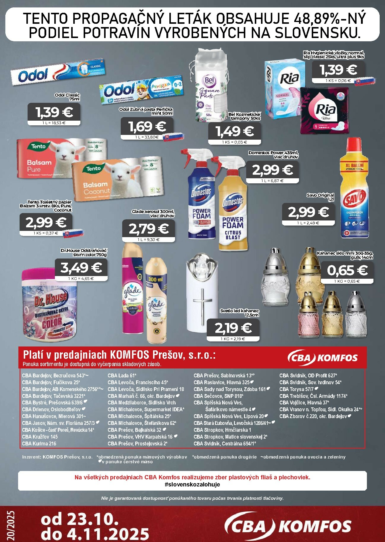 cba - Leták CBA - Komfos platný od 23.10. do 04.11. - page: 16