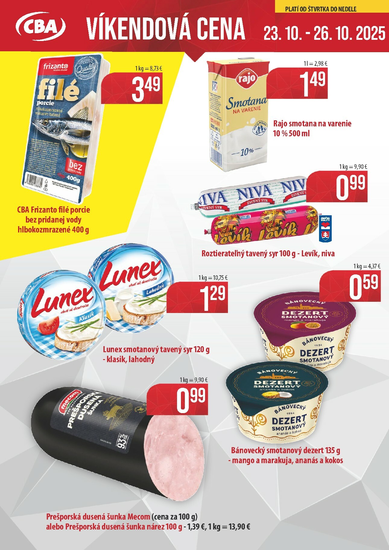 cba - Leták CBA - Víkendová cena platný od 23.10. do 26.10.