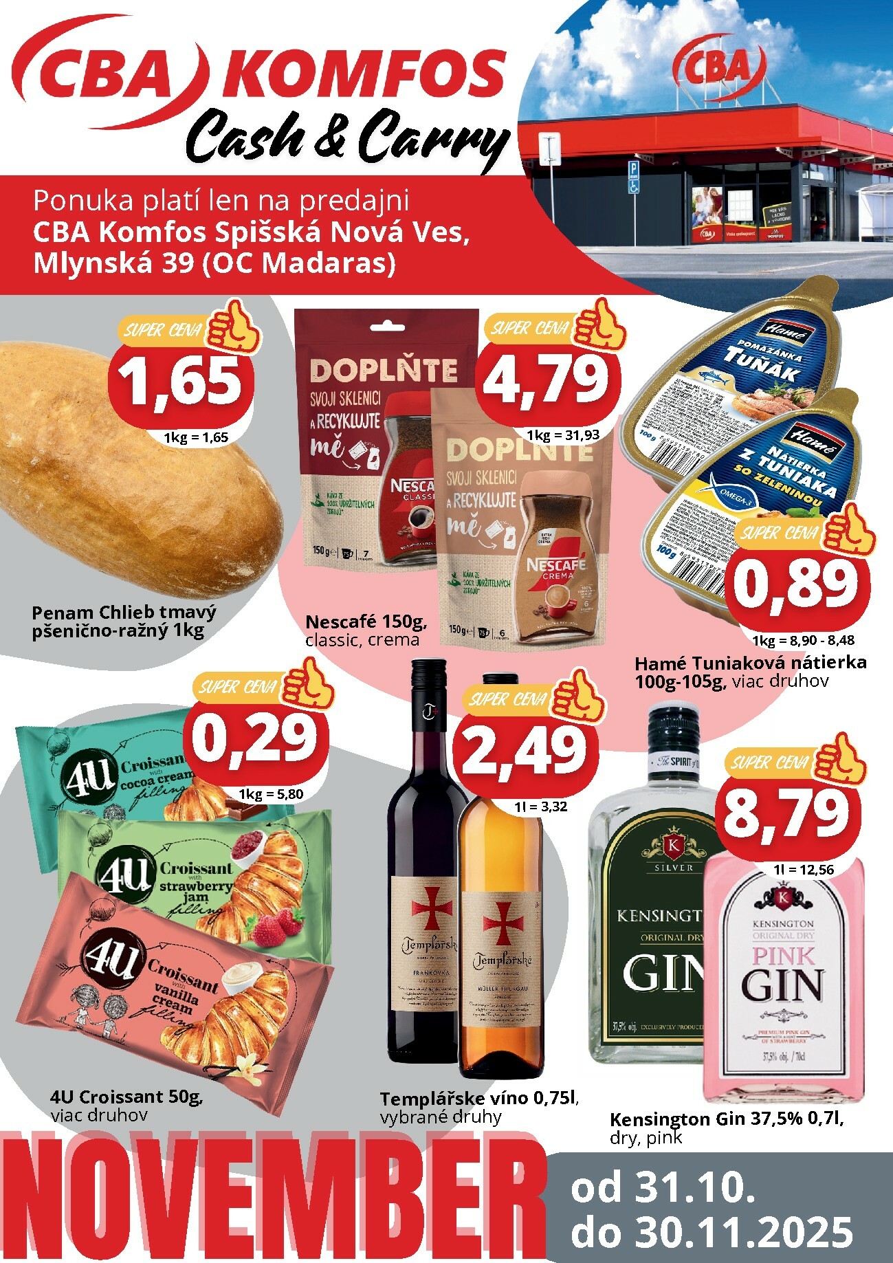 cba - Leták CBA - Gastrocash Spišská Nová Ves platný od 31.10. do 30.11.