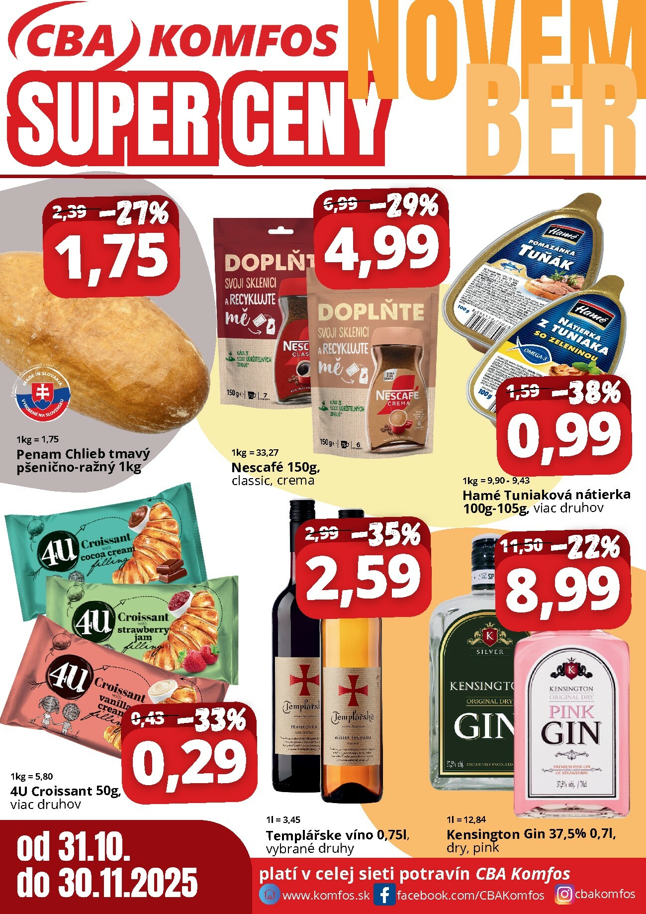 cba - Leták CBA - Super ceny november platný od 31.10. do 30.11.