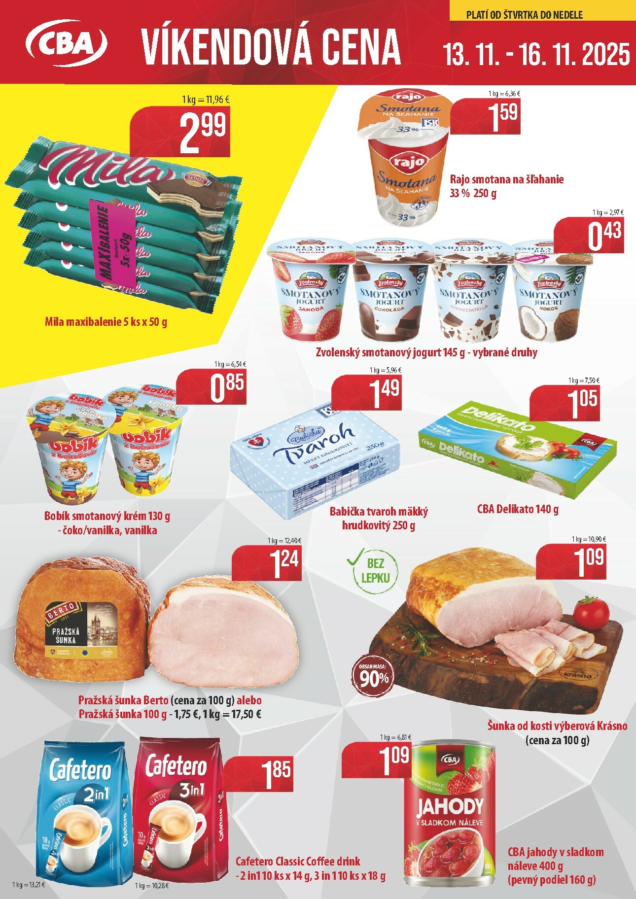 cba - Leták CBA - Víkendová cena platný od 13.11. do 16.11.