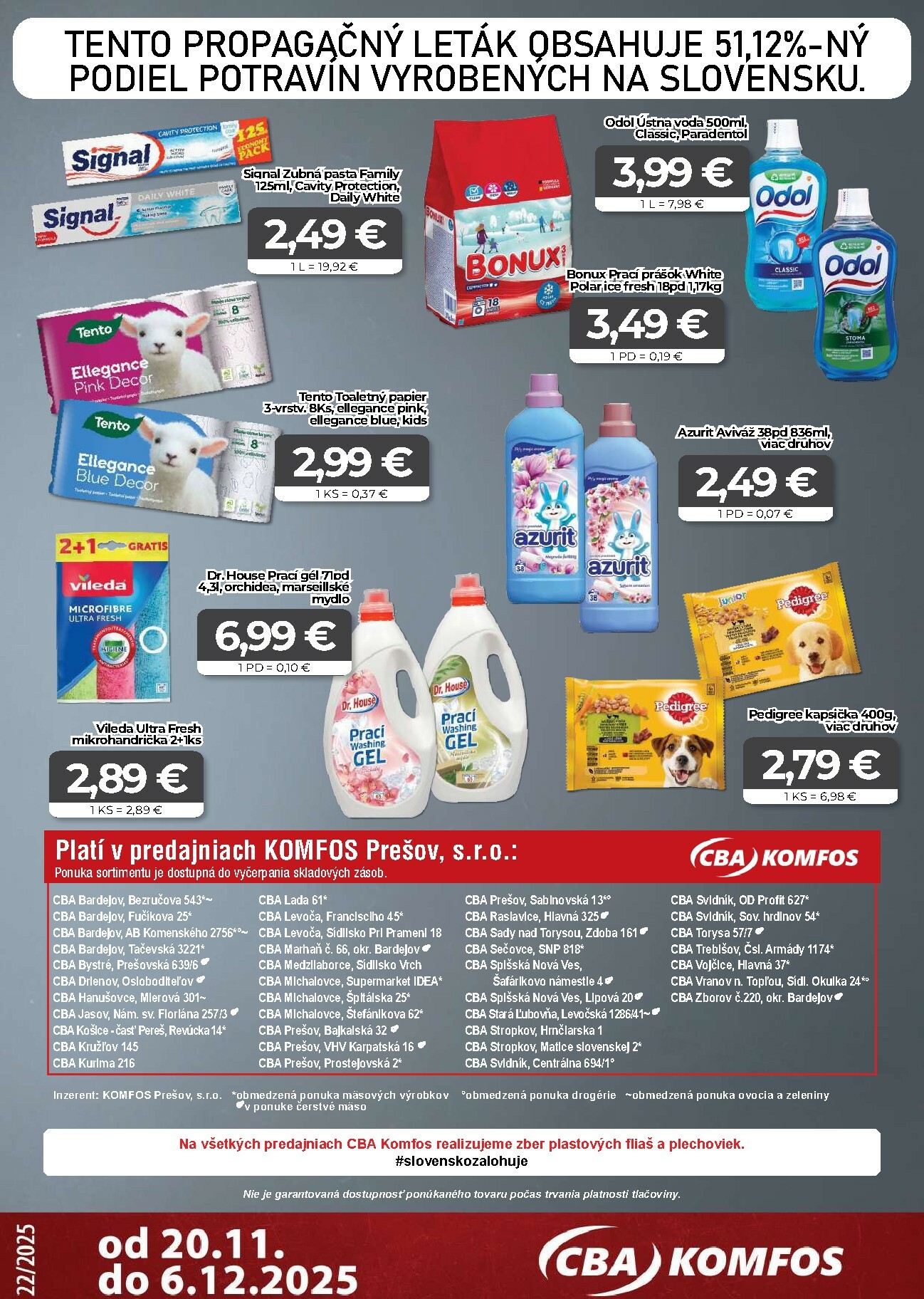 cba - Leták CBA - Komfos platný od 20.11. do 06.12. - page: 16
