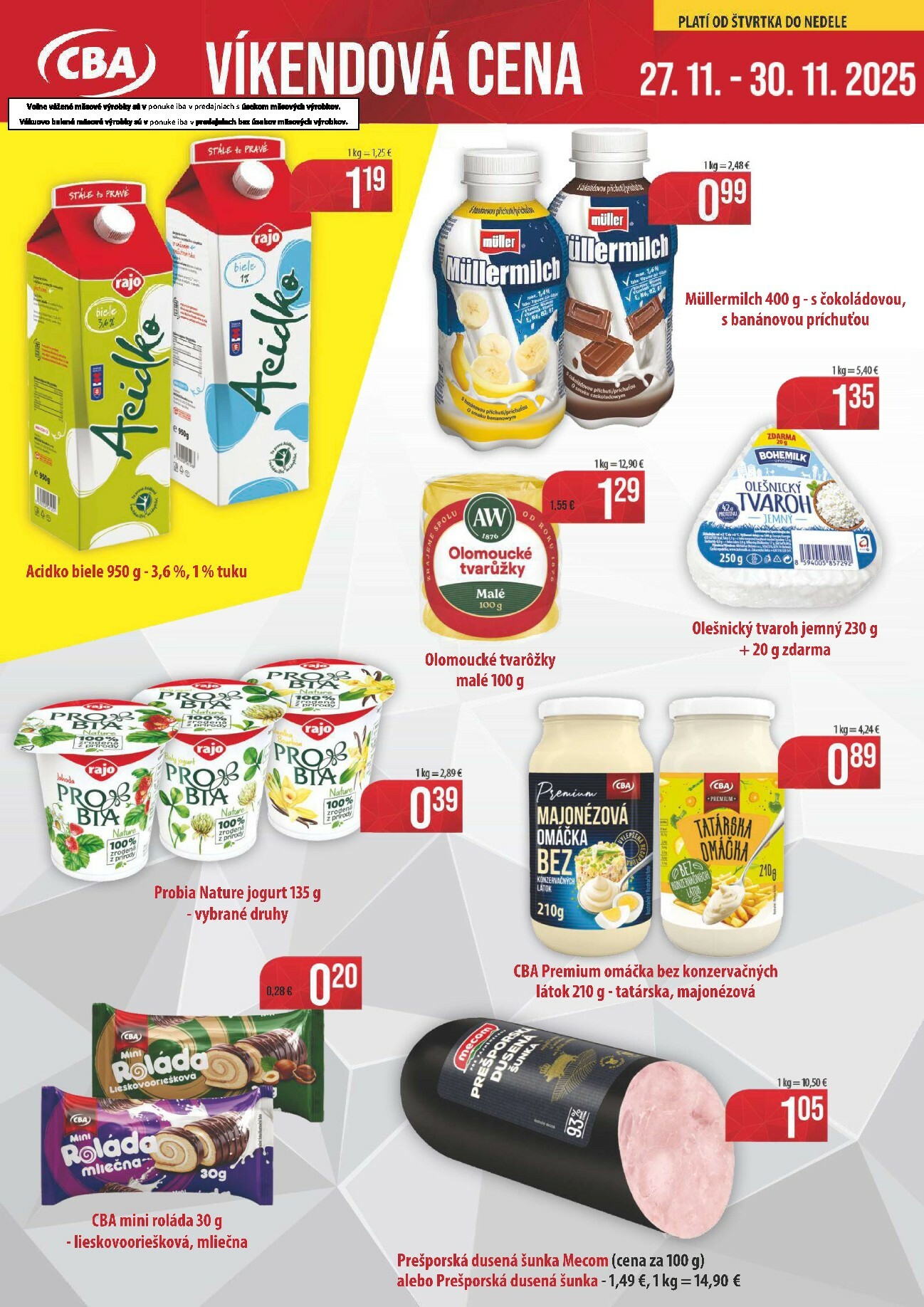 cba - Leták CBA - Víkendové ceny platný od 27.11. do 30.11. - page: 1