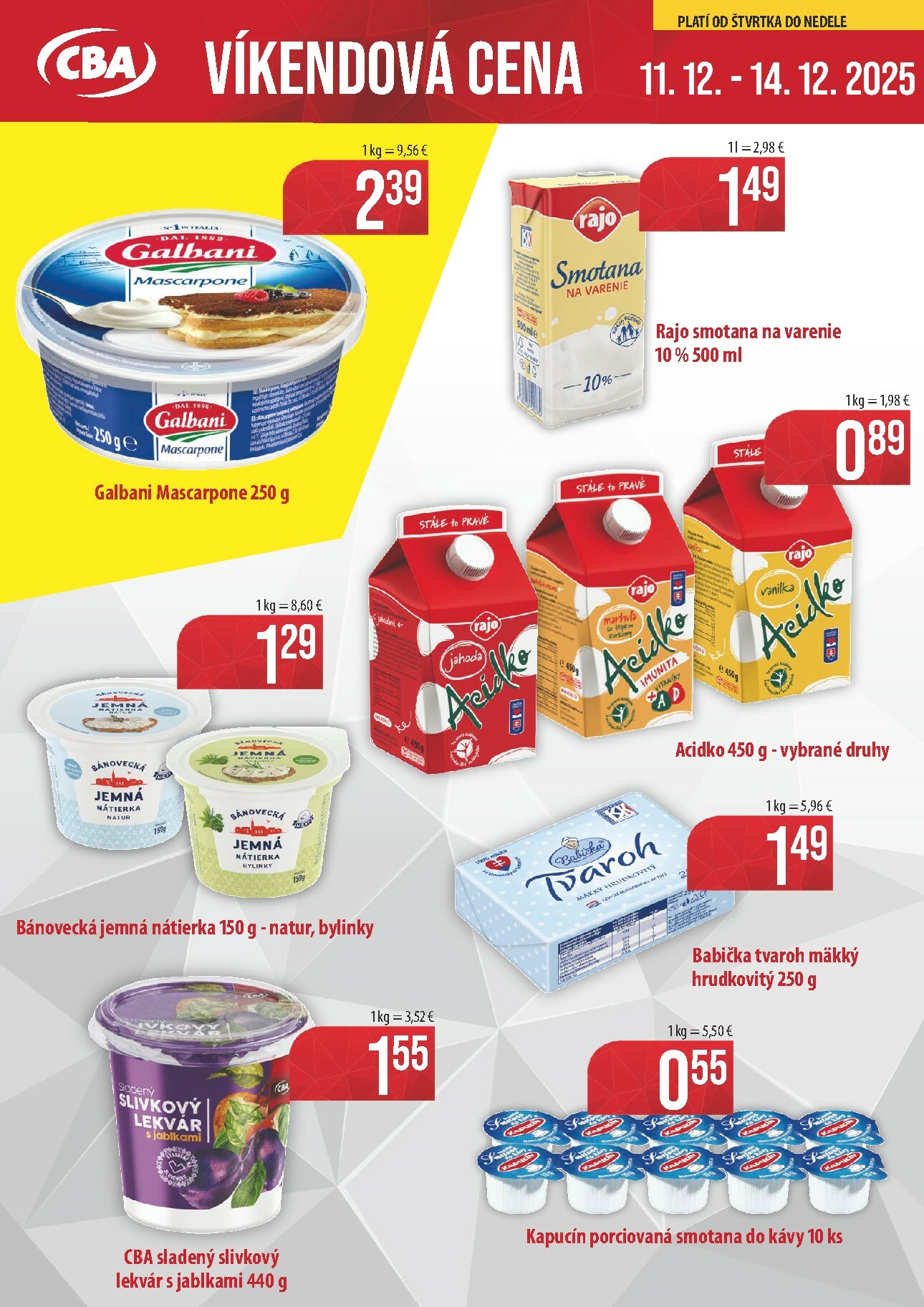 cba - Leták CBA - Víkendová cena platný od 11.12. do 14.12.