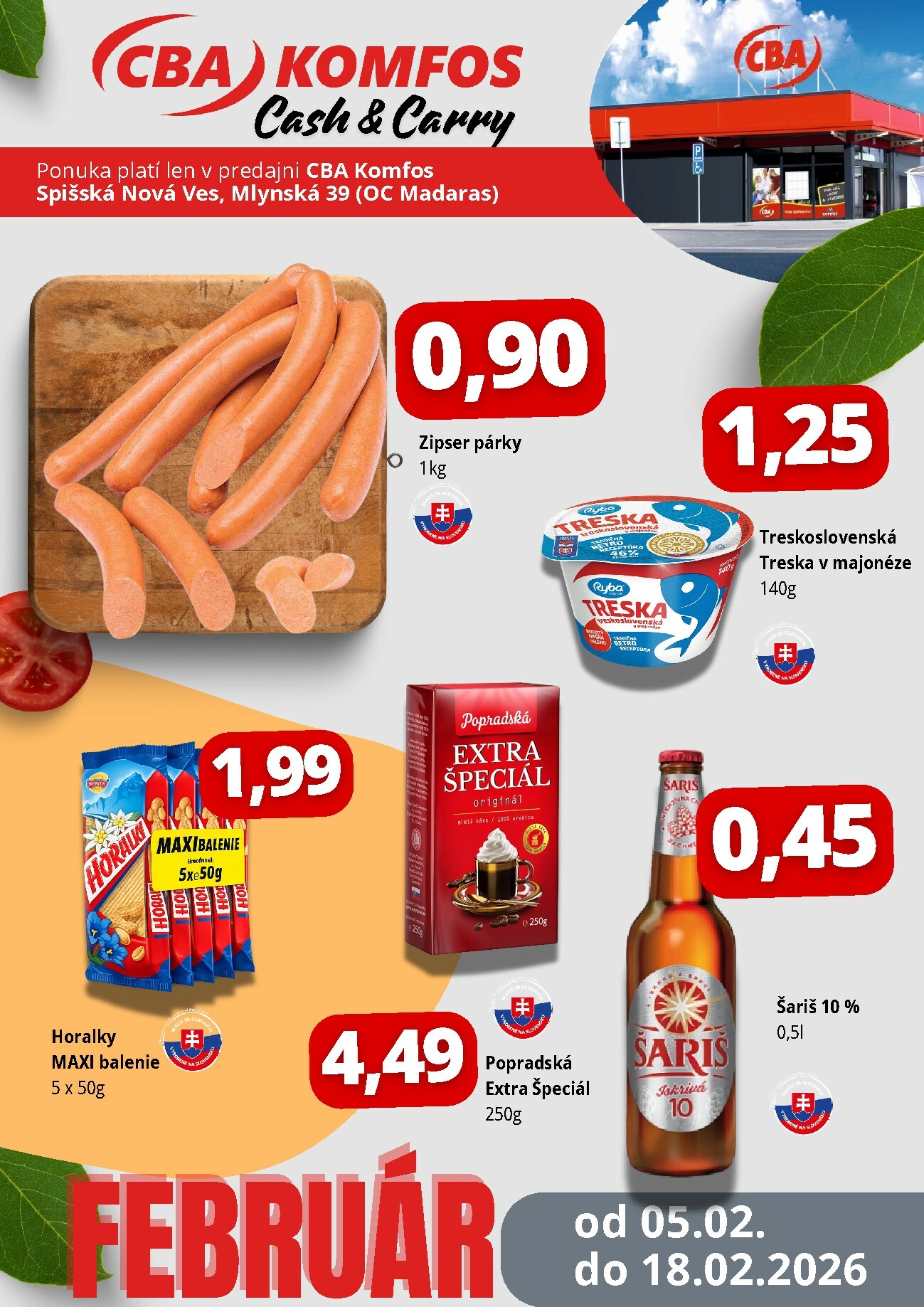 cba - Leták CBA - Spišská nová Ves platný od 05.02.2026 do 18.02.2026