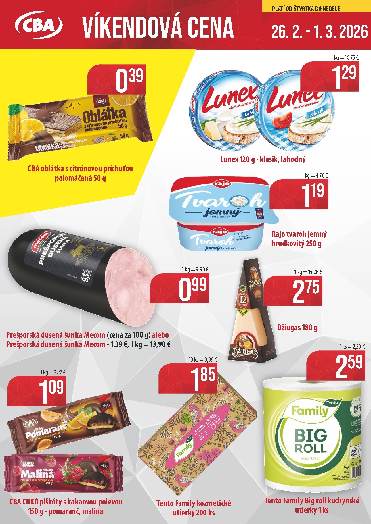 cba - Leták CBA - Víkendová cena platný od 26.02.2026 do 01.03.2026